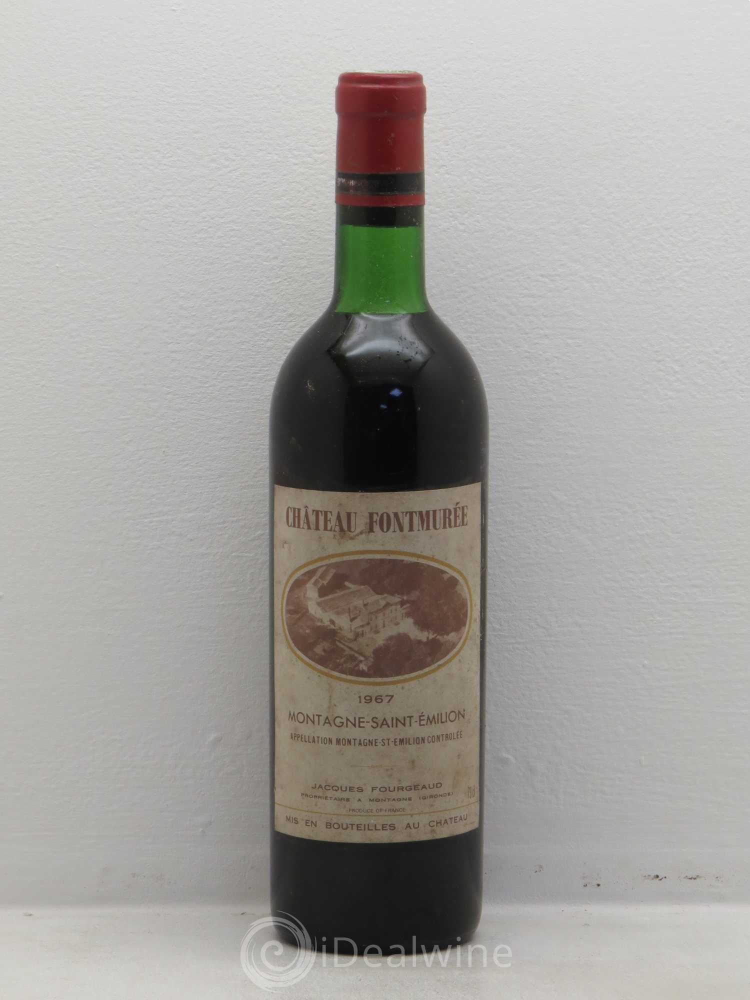Montagne Saint-Émilion Chateau Fontmuree 1967 - Lot de 1 bouteille - 0
