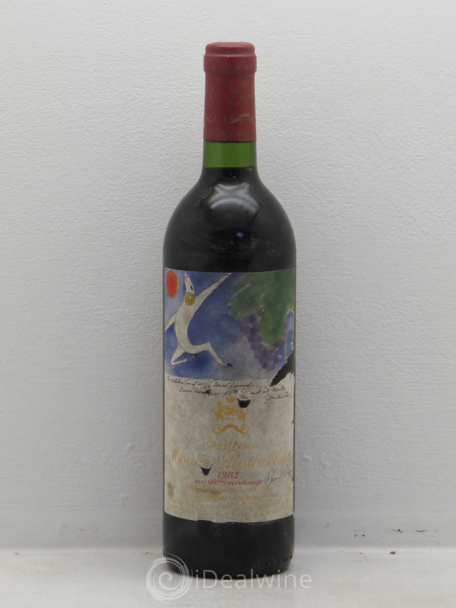 Château Mouton Rothschild 1er Grand Cru Classé 1982 - Lot de 1 bouteille - 0
