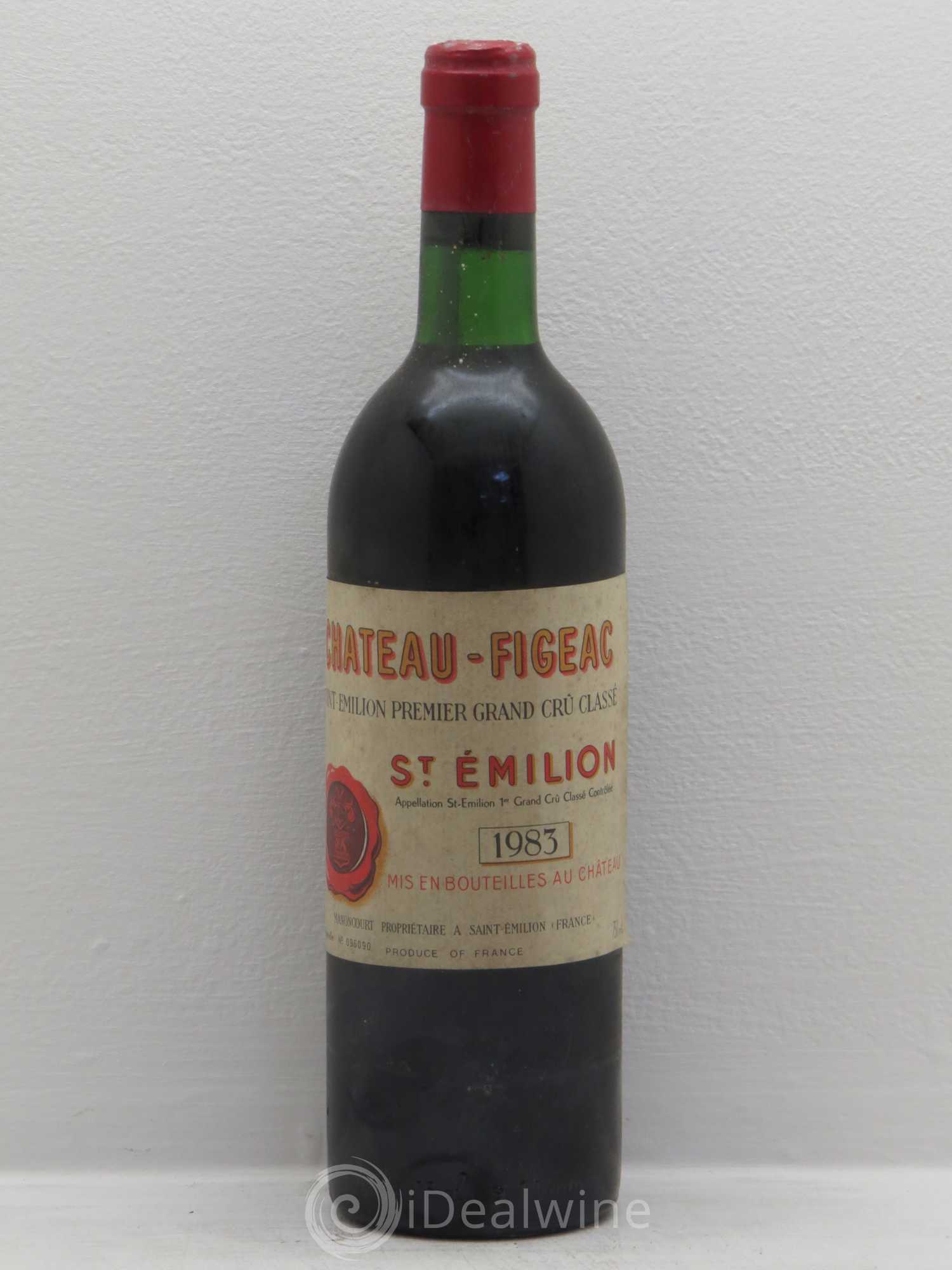 Château Figeac 1er Grand Cru Classé A 1983 - Lot de 1 bouteille - 0