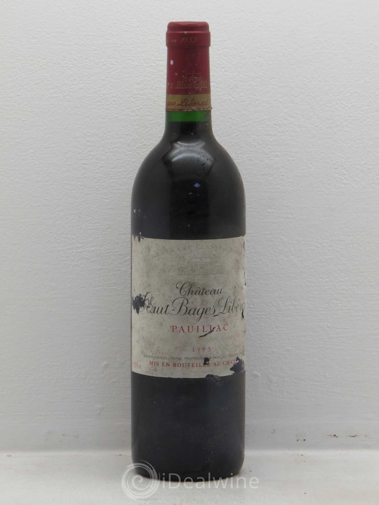 Château Haut Bages Libéral 5ème Grand Cru Classé 1993 - Lot de 1 bouteille - 0