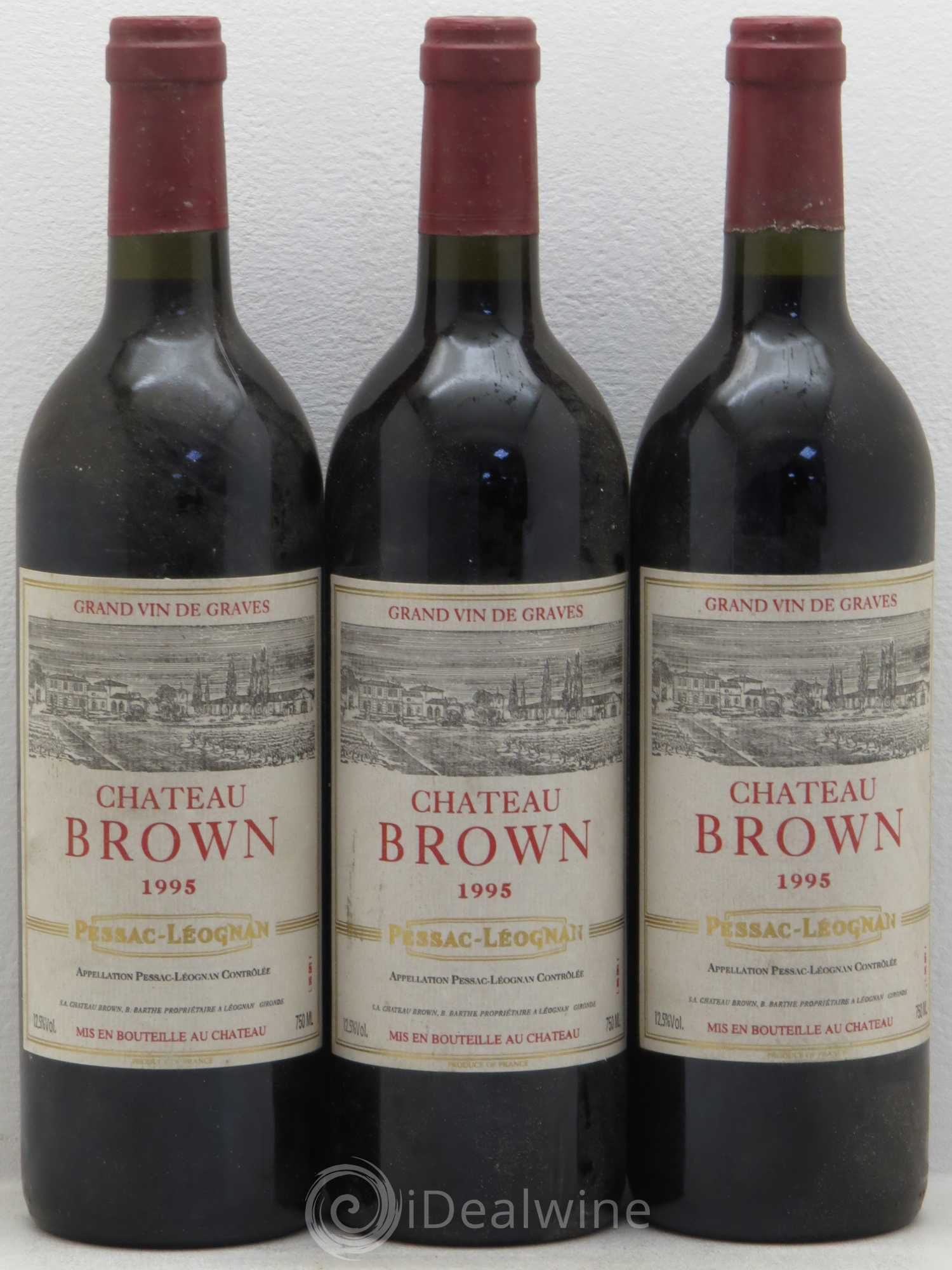 Château Brown 1995 - Lot de 3 bouteilles - 0