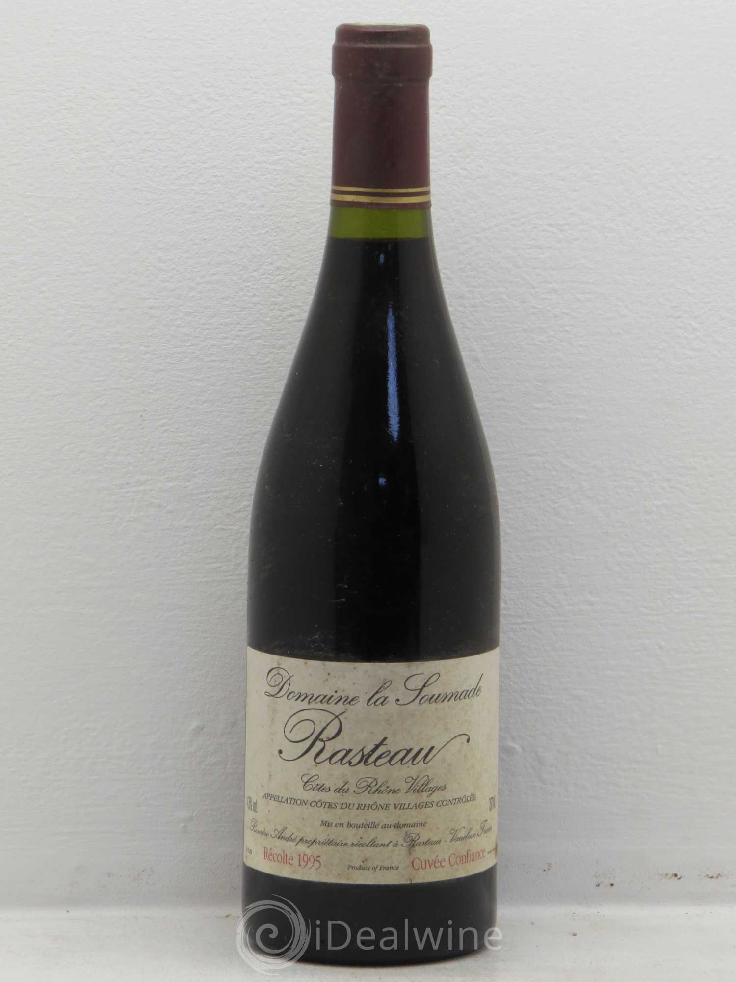 Rasteau Cuvée Confiance La Soumade (Domaine) 1995 - Lot de 1 bouteille - 0