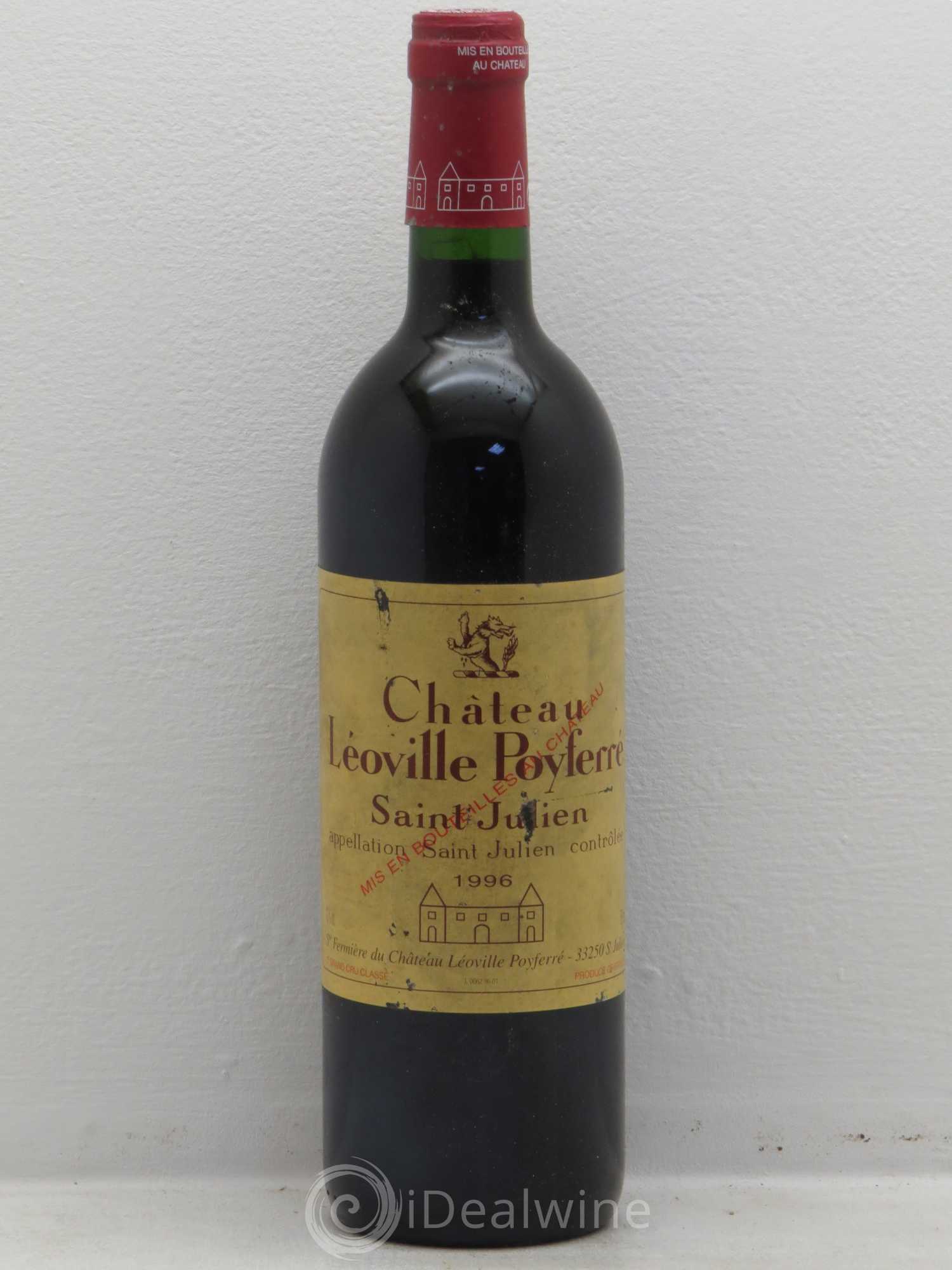 Château Léoville Poyferré 2ème Grand Cru Classé 1996 - Lot de 1 bouteille - 0