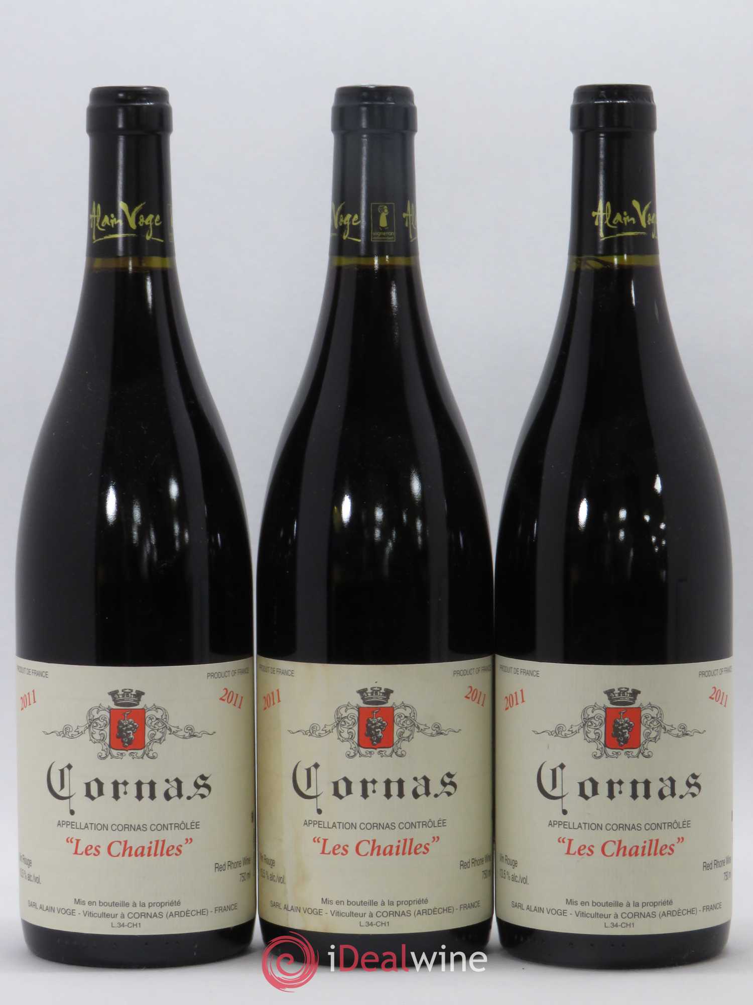 Cornas Les Chailles Alain Voge (Domaine) 2011 - Lot de 3 bouteilles - 0