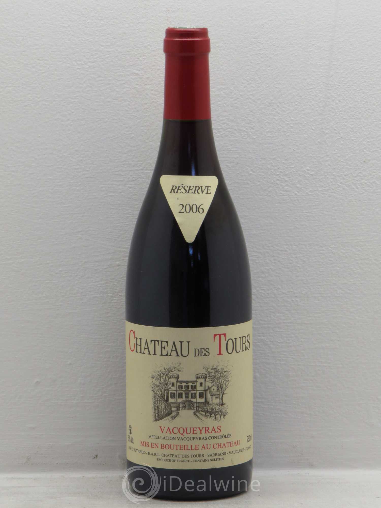 Vacqueyras Château des Tours Emmanuel Reynaud 2006 - Lot de 1 bouteille - 0