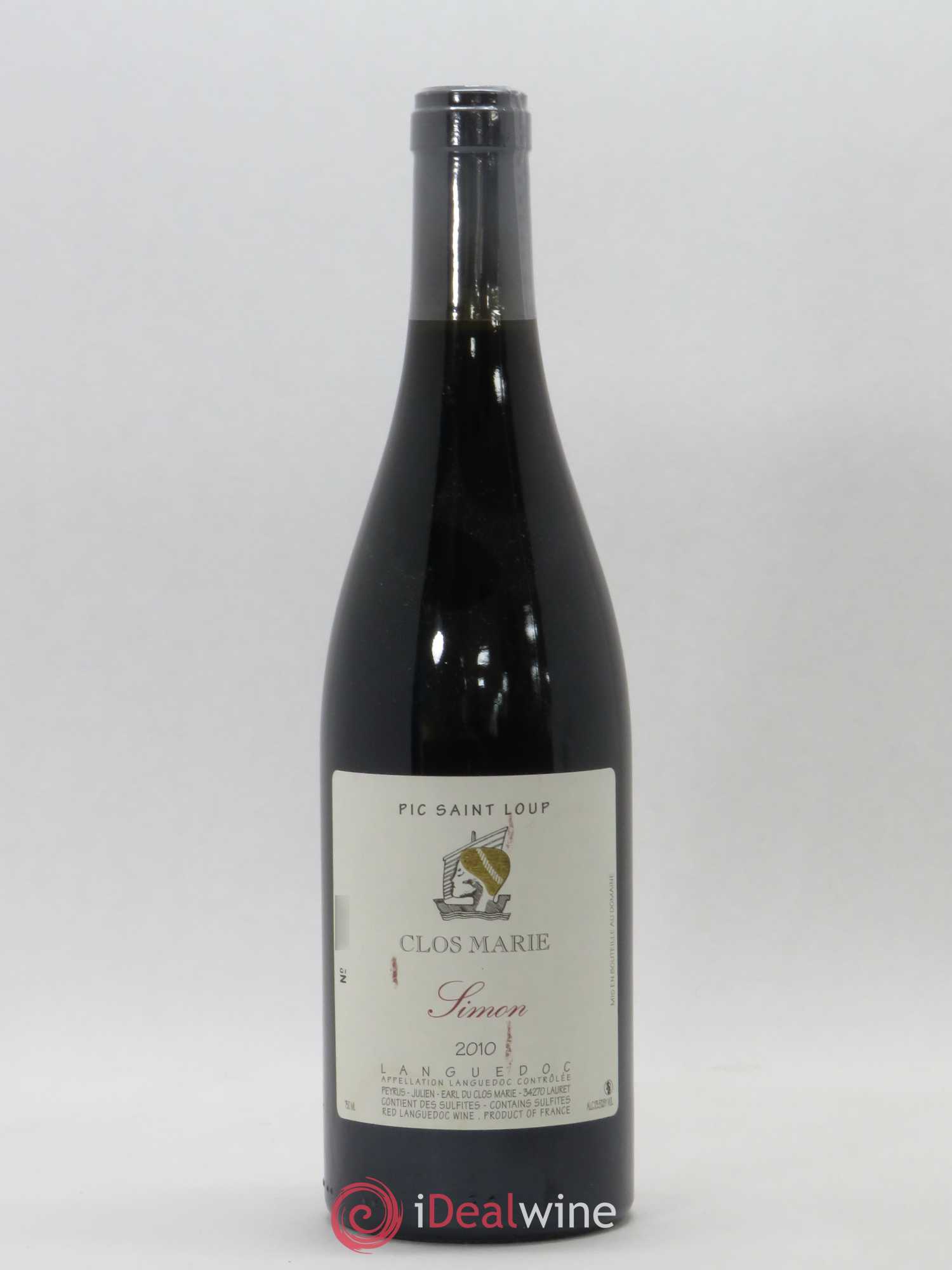 Pic Saint-Loup Clos Marie Cuvée Simon Christophe Peyrus et Françoise Julien 2010 - Lot de 1 bouteille - 0