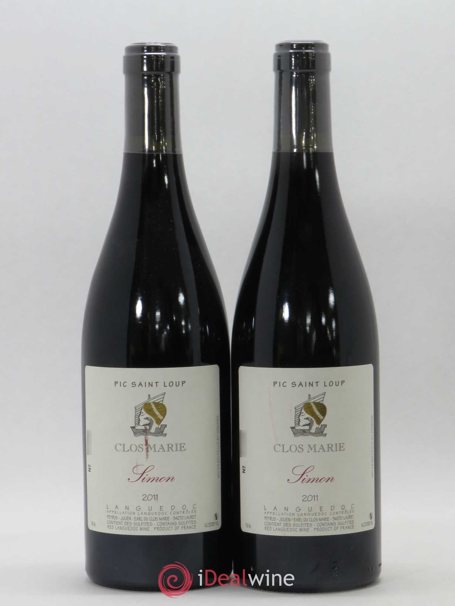 Pic Saint-Loup Clos Marie Cuvée Simon Christophe Peyrus et Françoise Julien 2011 - Lot de 2 bouteilles - 0