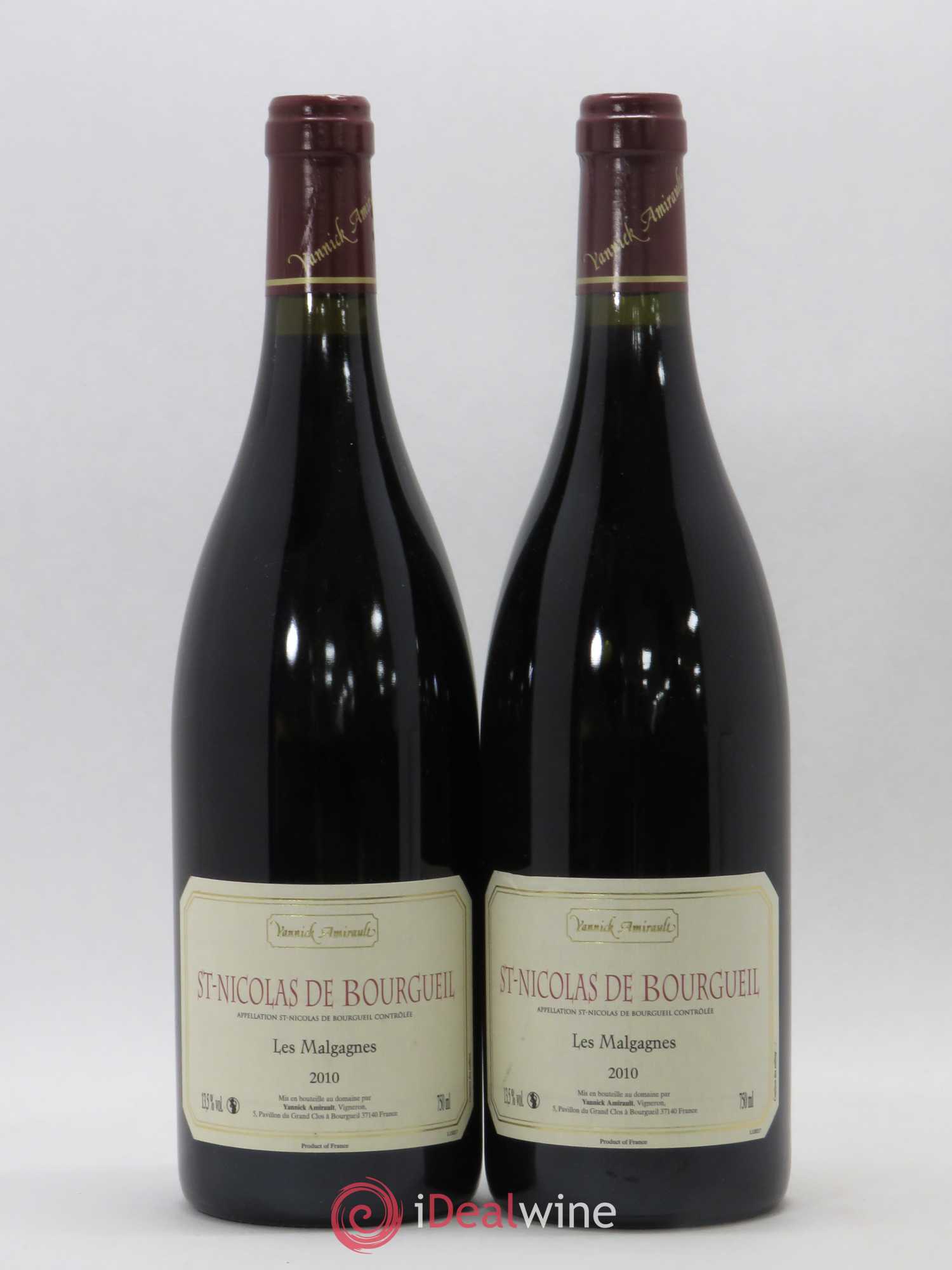 Saint-Nicolas de Bourgueil Les Malgagnes Yannick Amirault (Domaine) 2010 - Lot de 2 bouteilles - 0