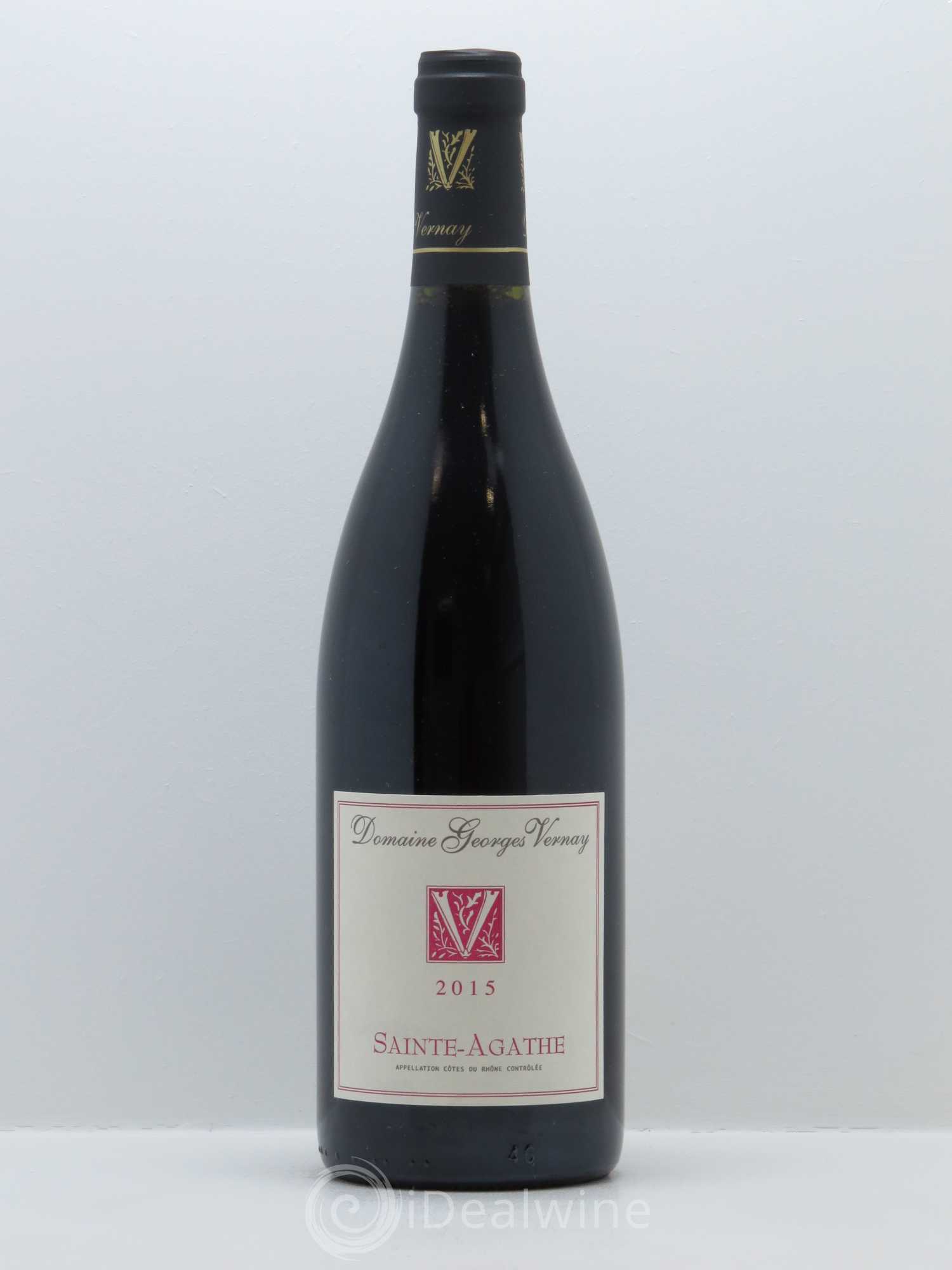 Côtes-du-Rhône Sainte-Agathe Georges Vernay 2015 - Lot de 1 bouteille - 0
