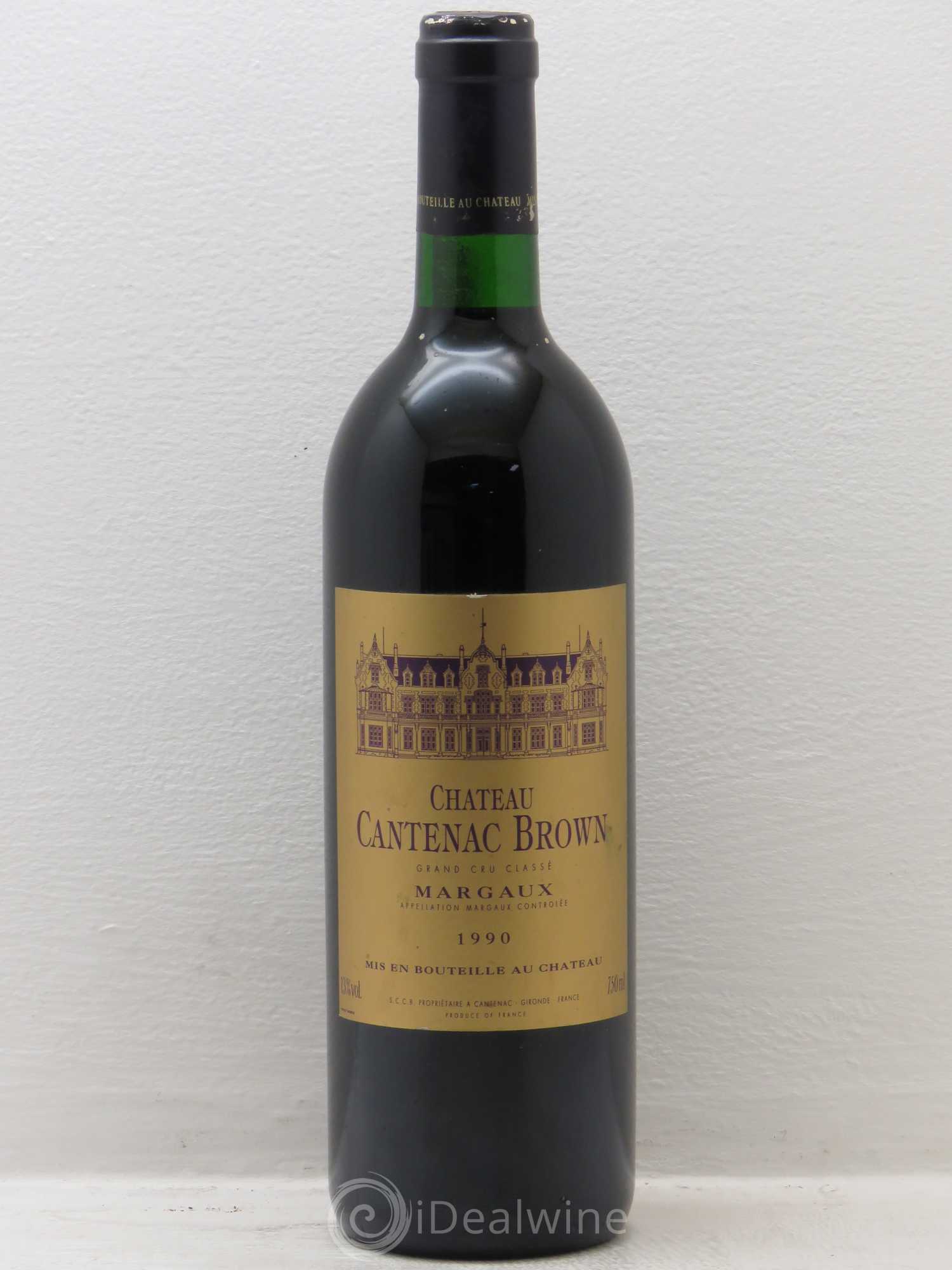 Château Cantenac Brown 3ème Grand Cru Classé 1990 - Lot de 1 bouteille - 0