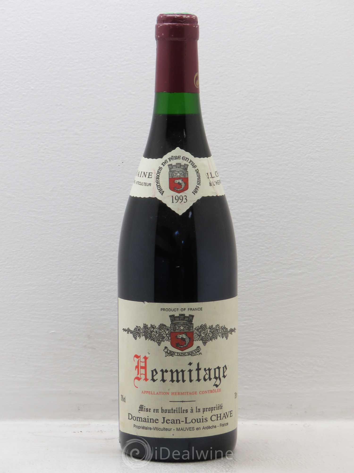 Hermitage Jean-Louis Chave 1993 - Lot de 1 bouteille - 0
