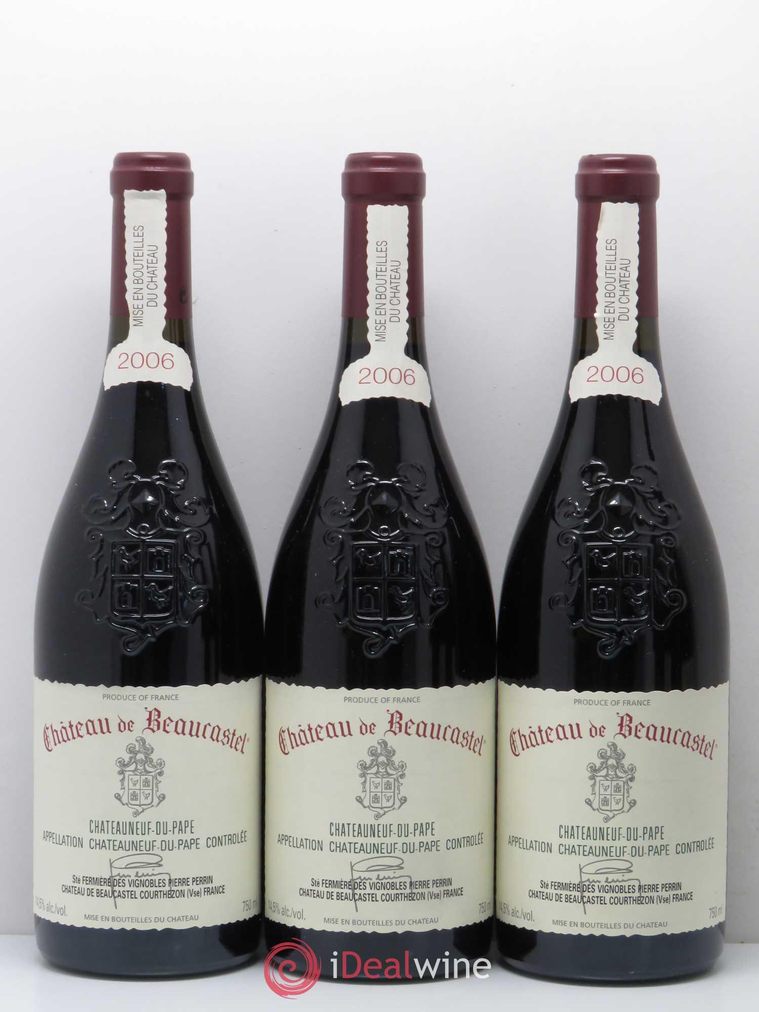 Châteauneuf-du-Pape Château de Beaucastel Famille Perrin 2006 - Lot de 5 bouteilles - 1