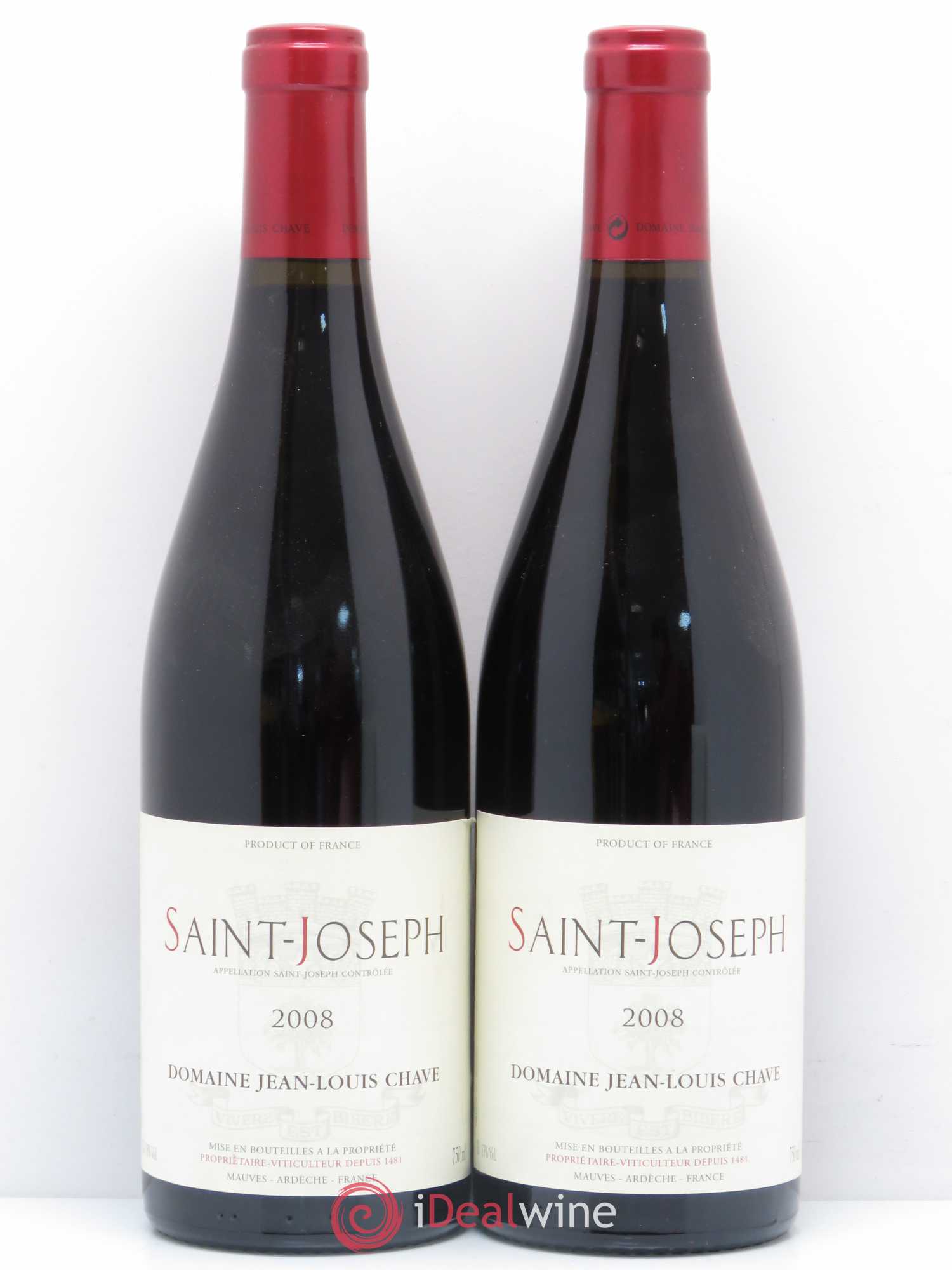 Saint-Joseph Jean-Louis Chave 2008 - Lot de 2 bouteilles - 0