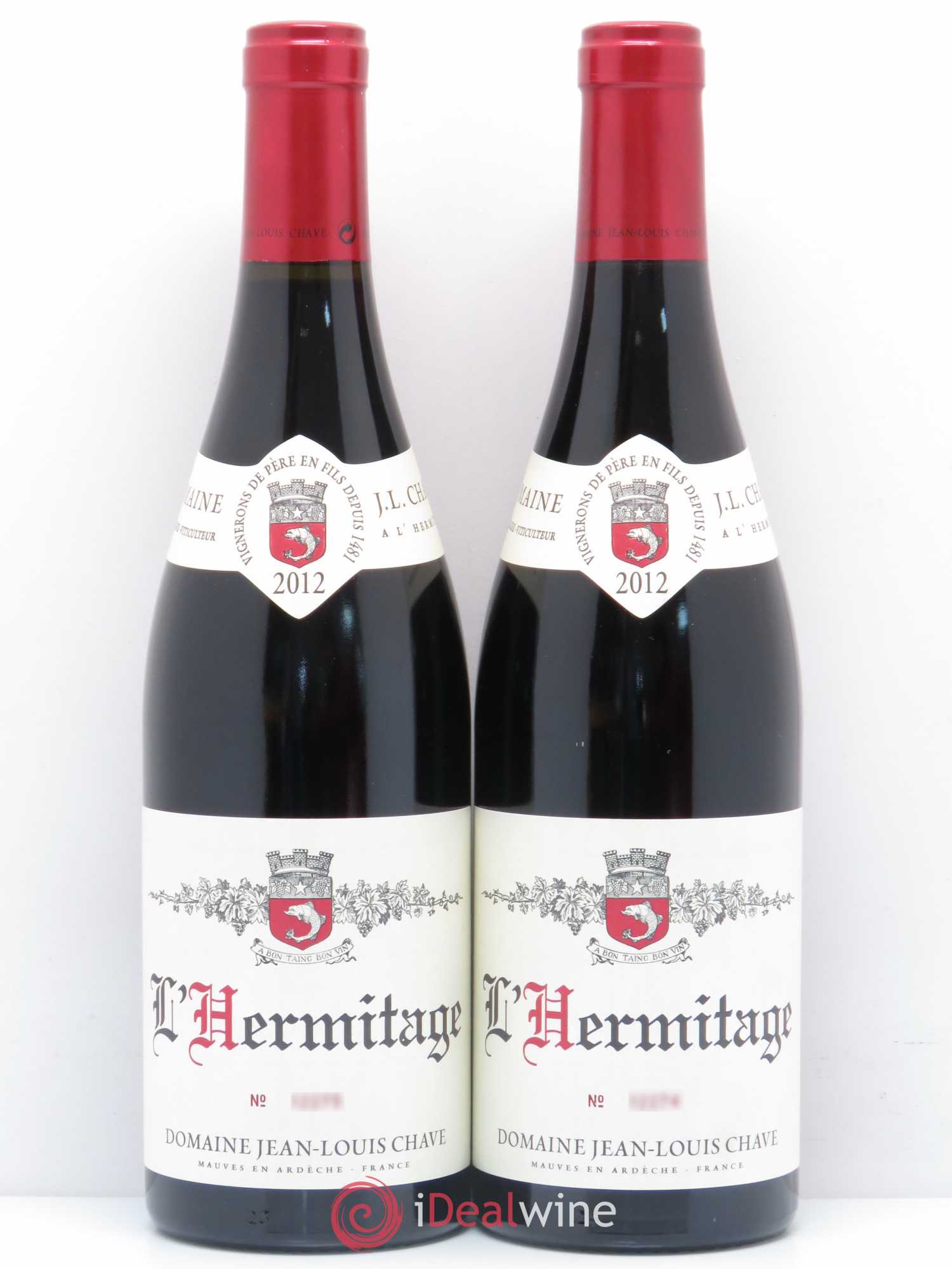 Hermitage Jean-Louis Chave 2012 - Lot de 2 bouteilles - 0
