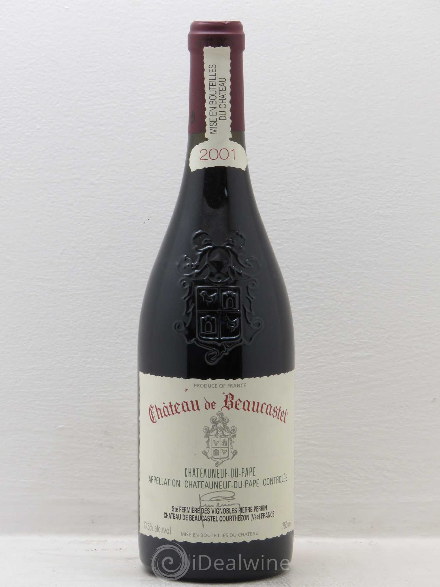 Châteauneuf-du-Pape Château de Beaucastel Famille Perrin 2001 - Lot de 1 bouteille - 0
