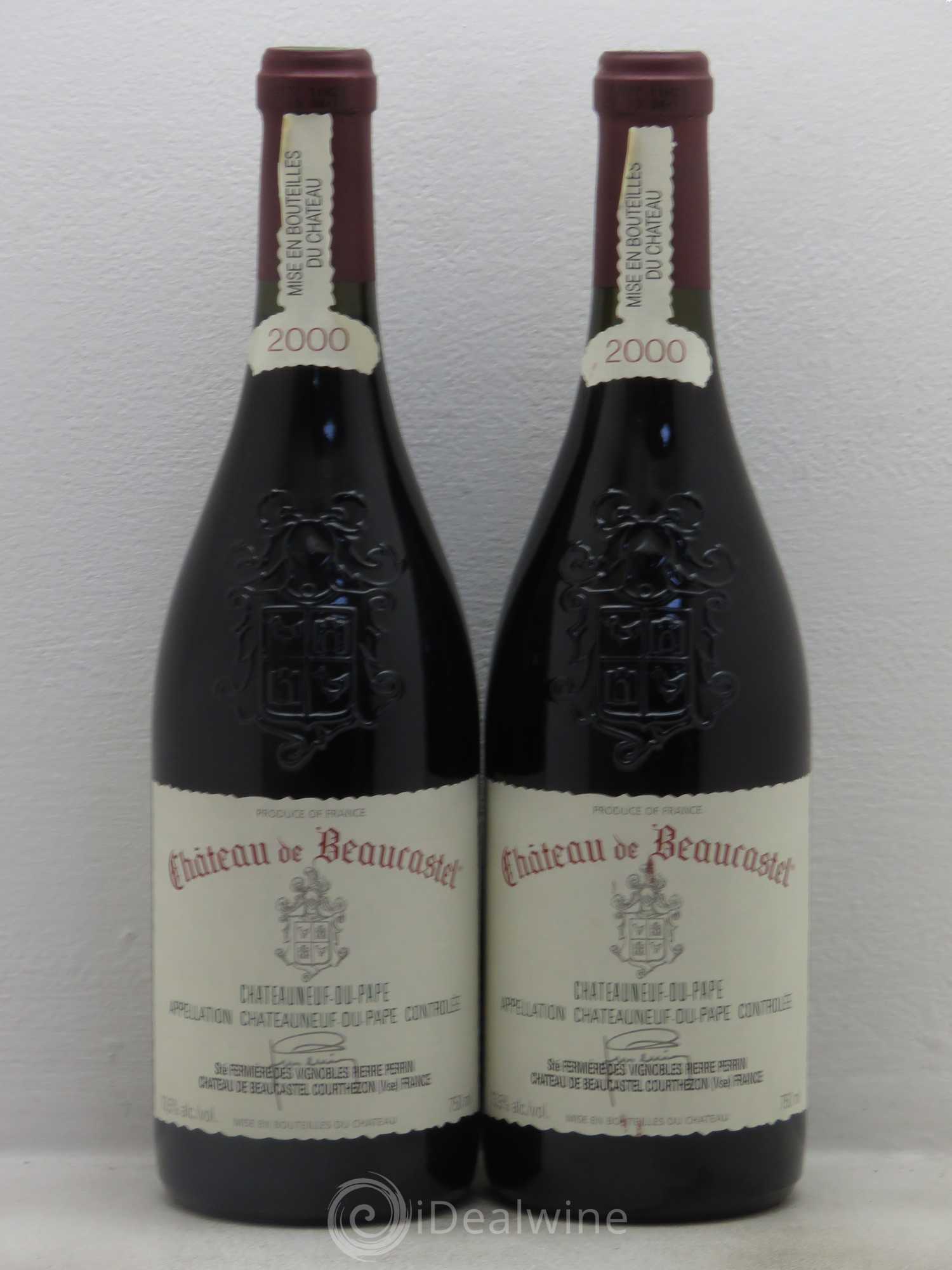 Châteauneuf-du-Pape Château de Beaucastel Famille Perrin 2000 - Lot de 2 bouteilles - 0