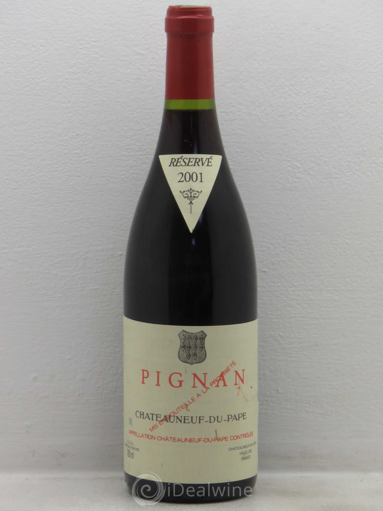 Châteauneuf-du-Pape Pignan Emmanuel Reynaud 2001 - Lot de 1 bouteille - 0