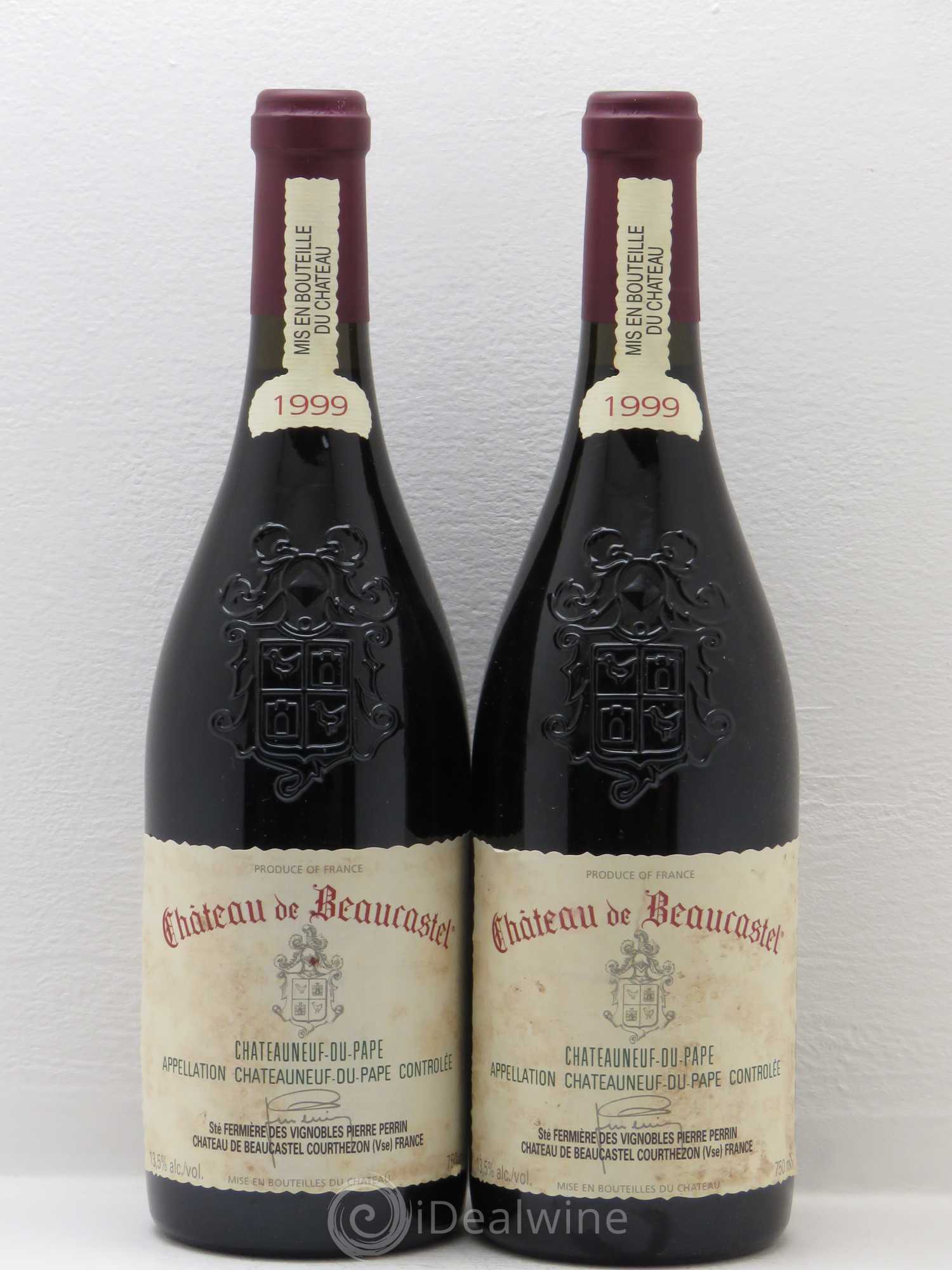 Châteauneuf-du-Pape Château de Beaucastel Famille Perrin 1999 - Lot de 2 bouteilles - 0