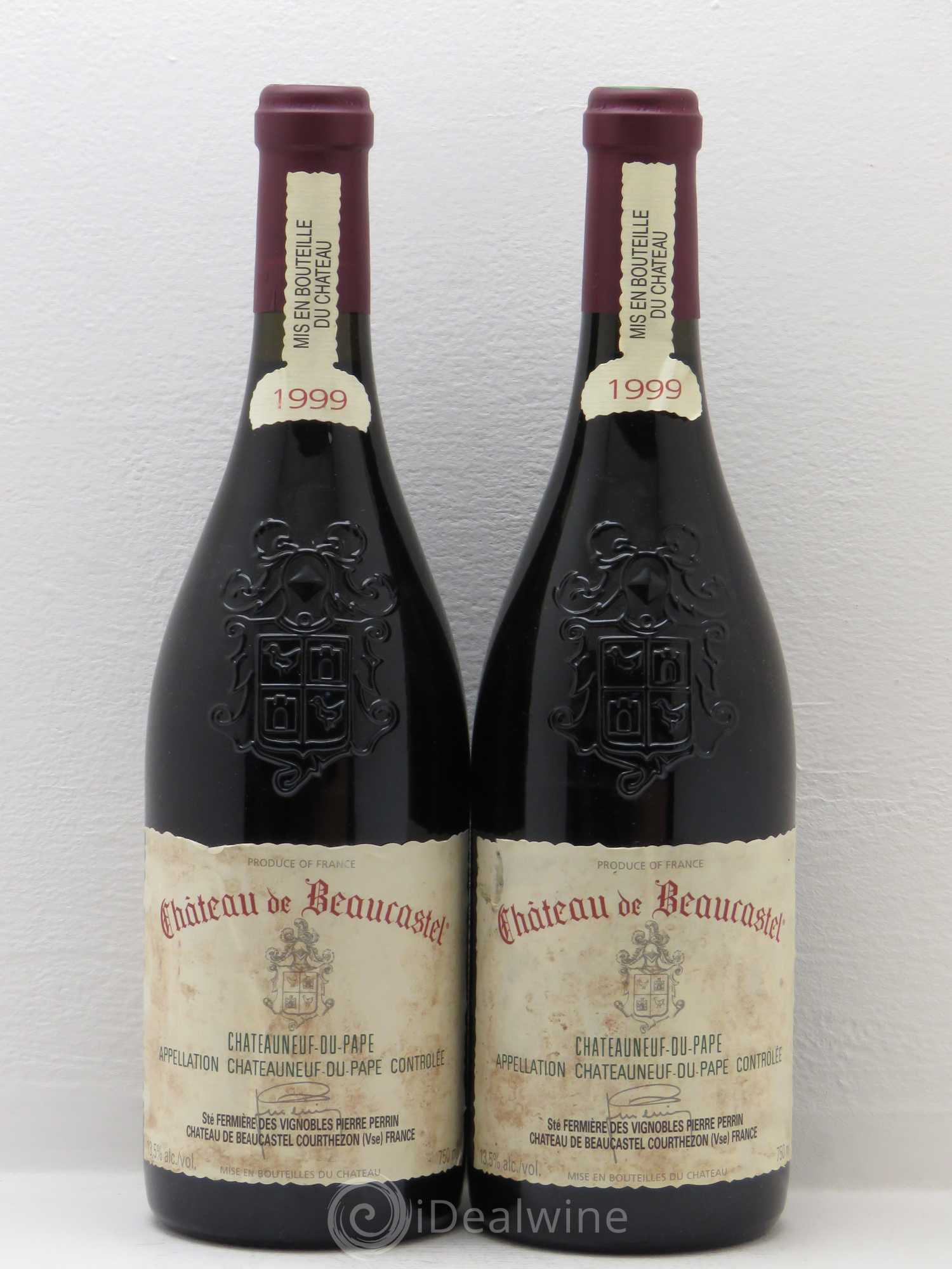 Châteauneuf-du-Pape Château de Beaucastel Famille Perrin 1999 - Lot de 2 bouteilles - 0