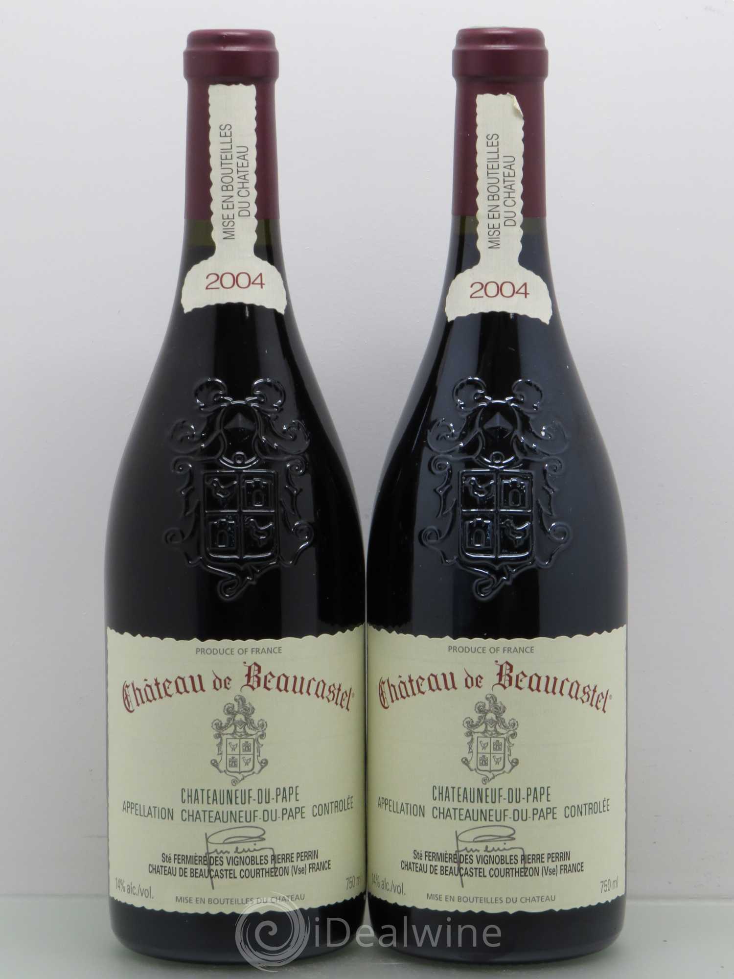 Châteauneuf-du-Pape Château de Beaucastel Famille Perrin 2004 - Lot de 2 bouteilles - 0