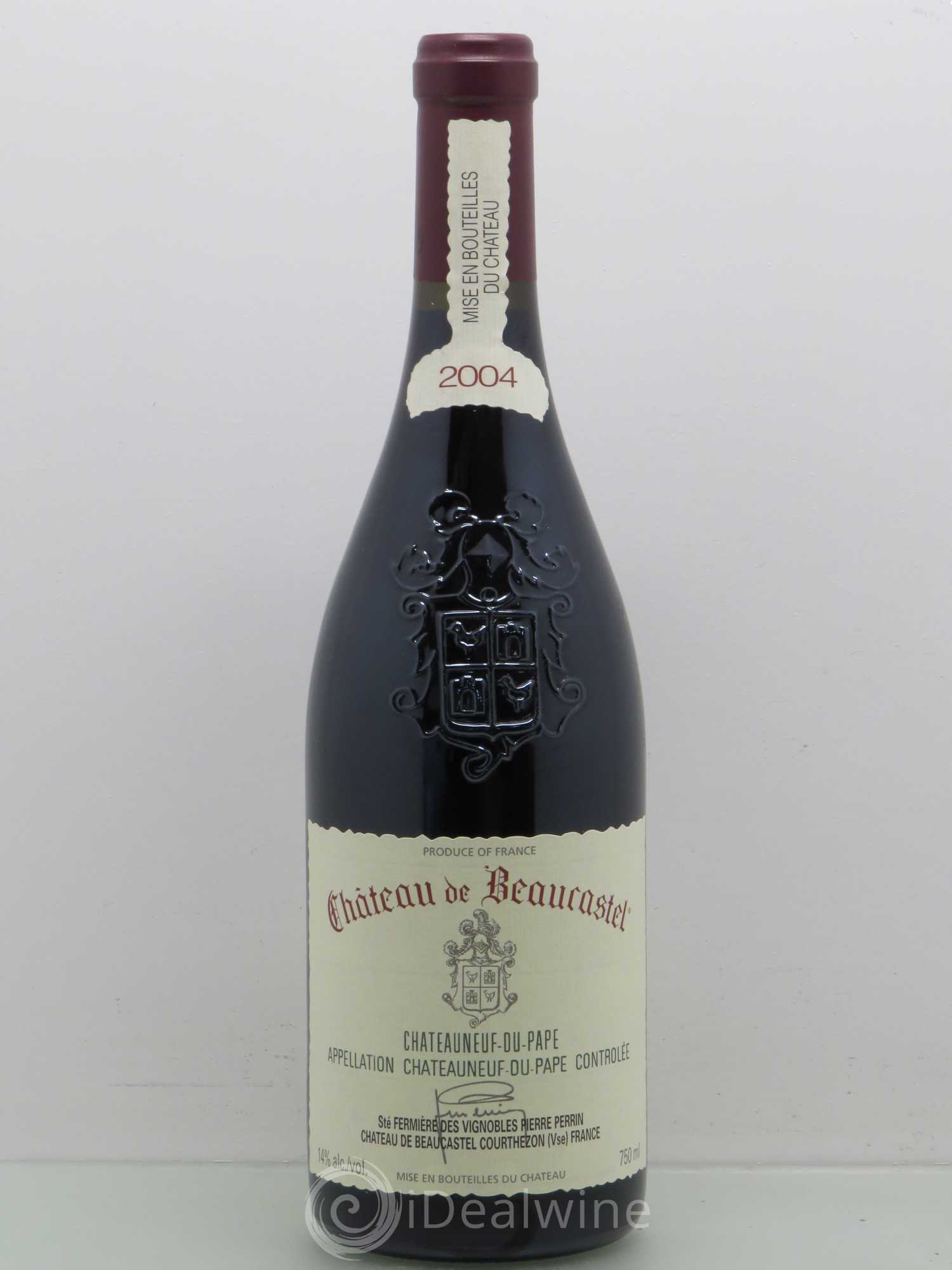 Châteauneuf-du-Pape Château de Beaucastel Famille Perrin 2004 - Lot de 1 bouteille - 0
