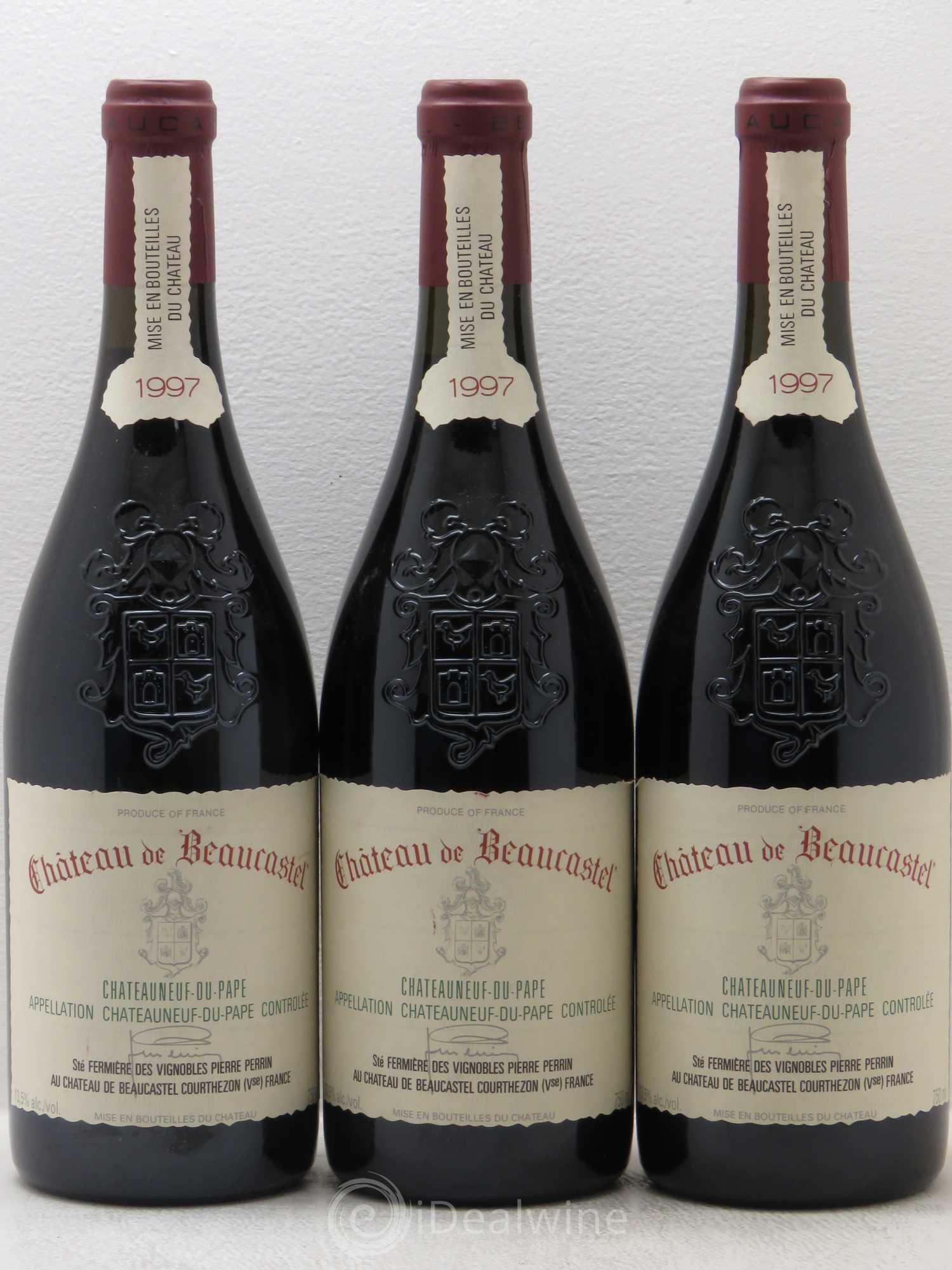 Châteauneuf-du-Pape Château de Beaucastel Famille Perrin 1997 - Lot de 3 bouteilles - 0