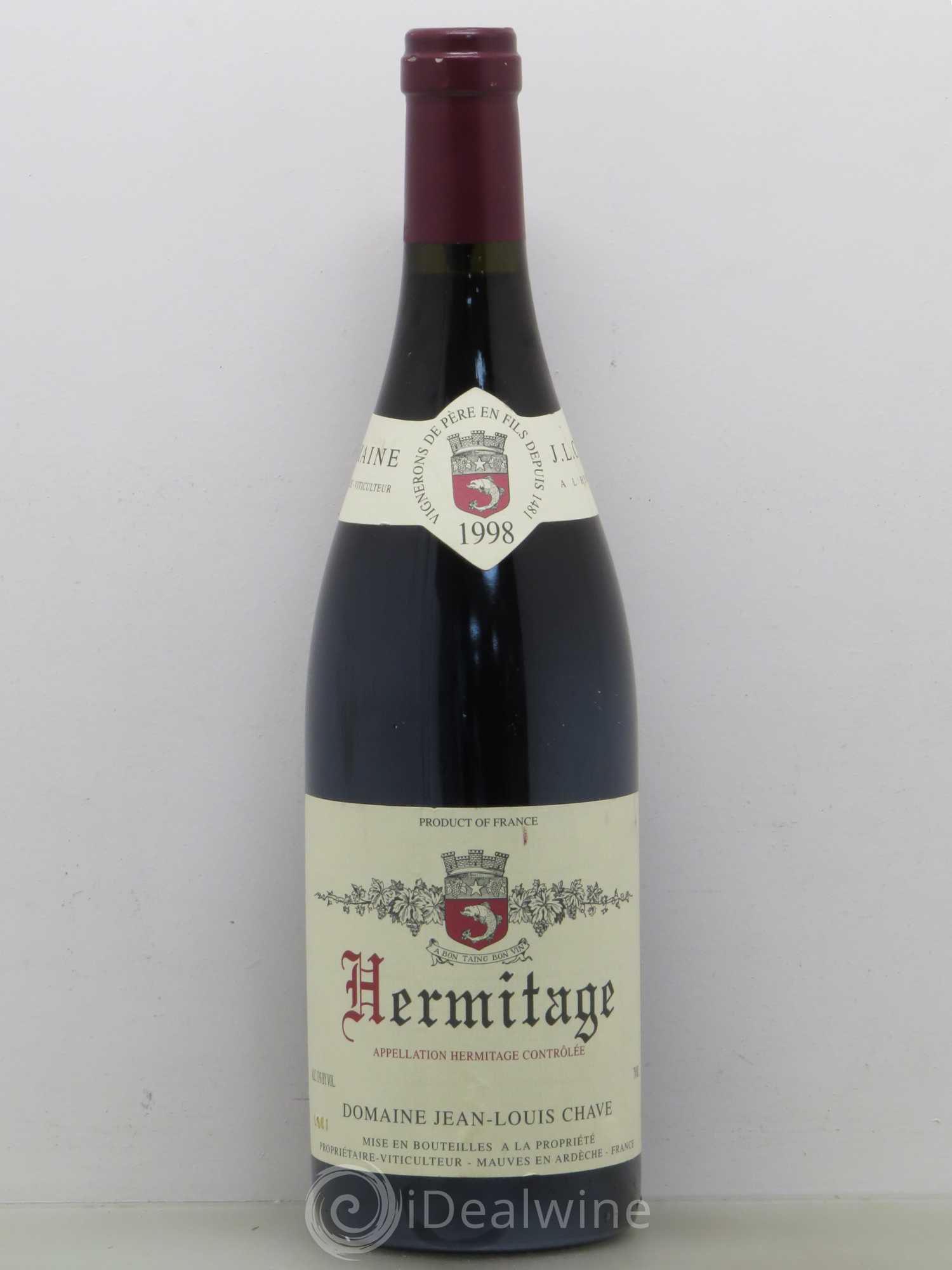 Hermitage Jean-Louis Chave 1998 - Lot de 1 bouteille - 0