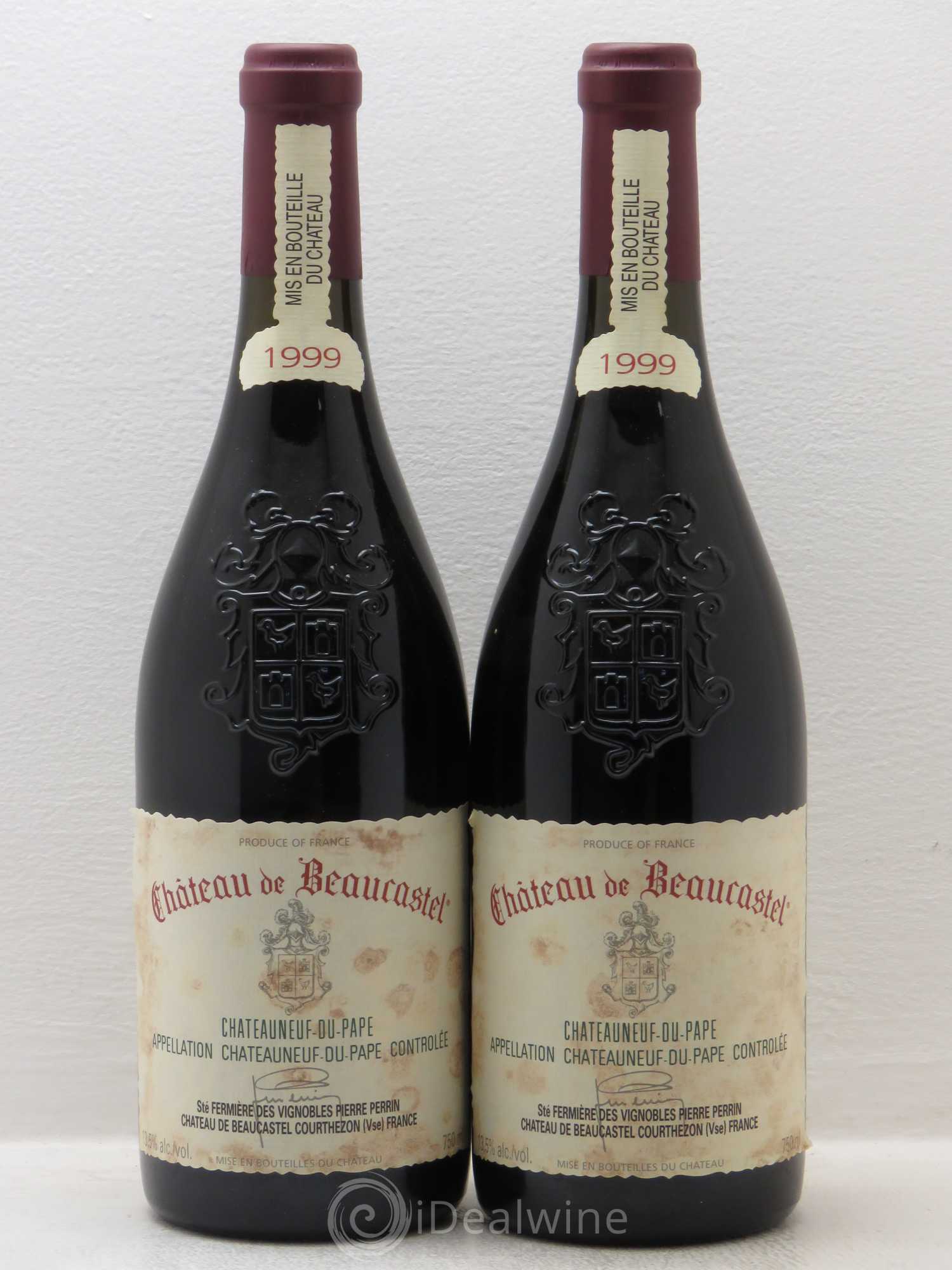 Châteauneuf-du-Pape Château de Beaucastel Famille Perrin 1999 - Lot de 2 bouteilles - 0