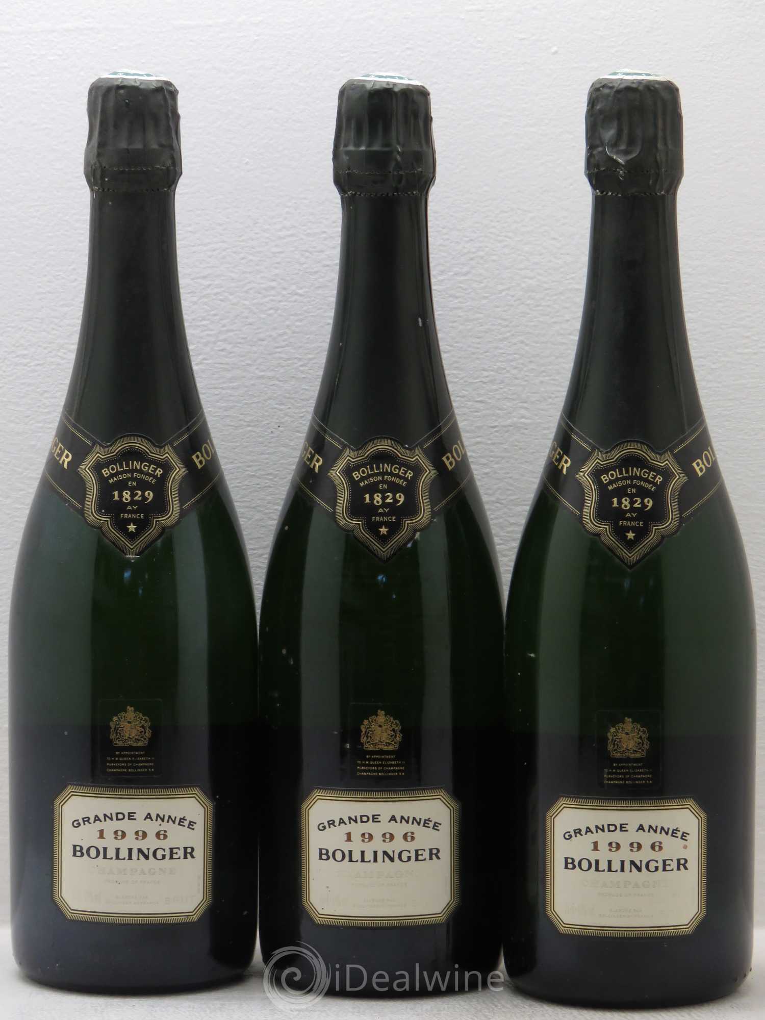 La Grande Année Brut Bollinger 1996 - Lot de 3 bouteilles - 0