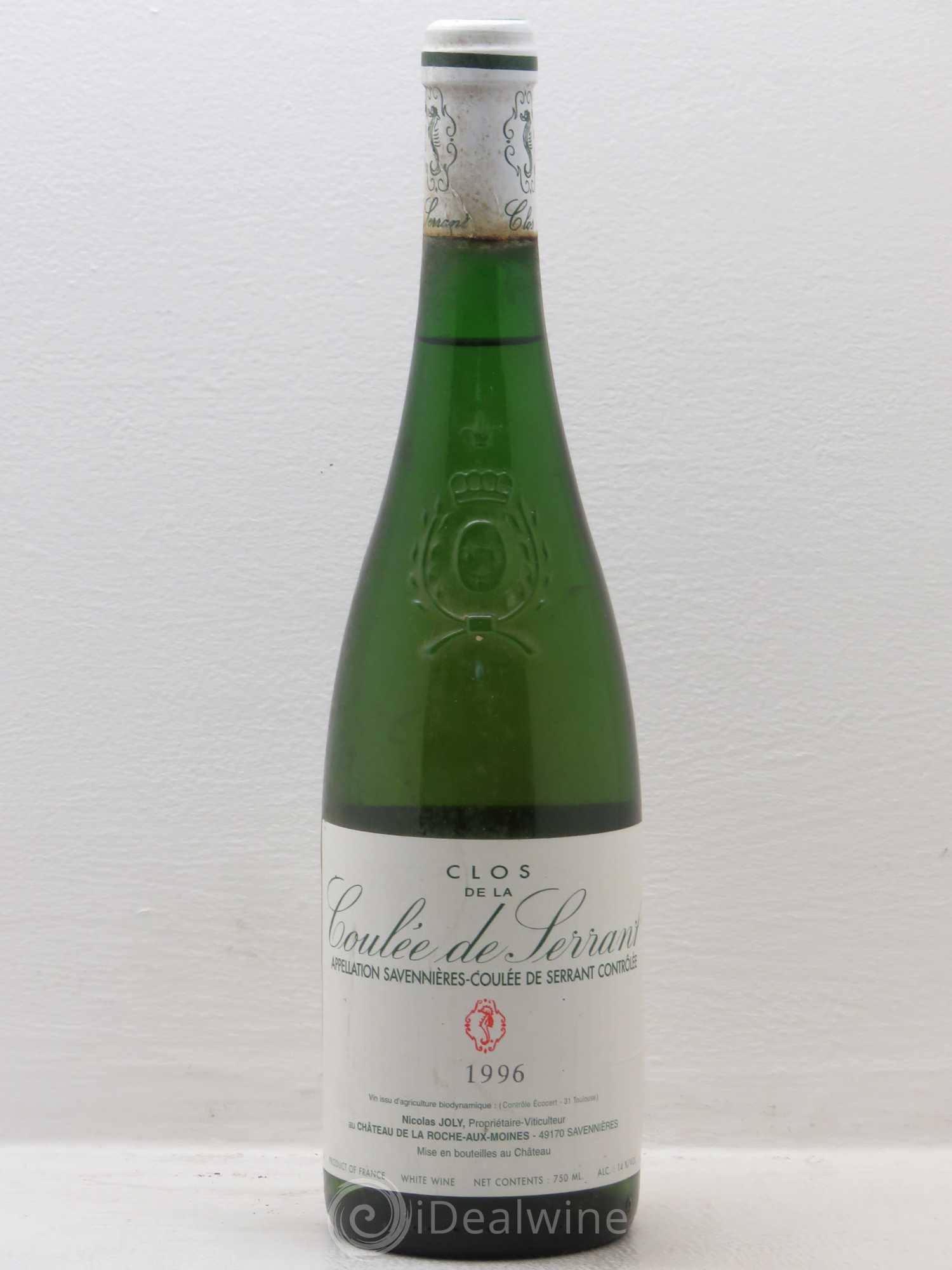Savennières Clos de la Coulée de Serrant Vignobles de la Coulée de Serrant - Nicolas Joly 1996 - Lot de 6 bouteilles - 0