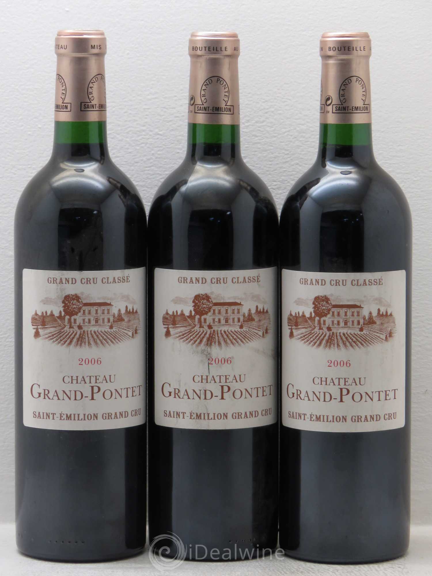 Château Grand Pontet Grand Cru Classé 2006 - Lot de 3 bouteilles - 0