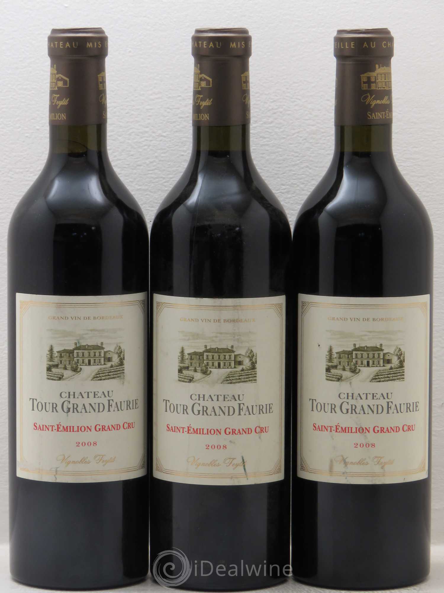 Saint-Émilion Château Tour Grand Faurie GC 2008 - Posten von 3 Flaschen - 0