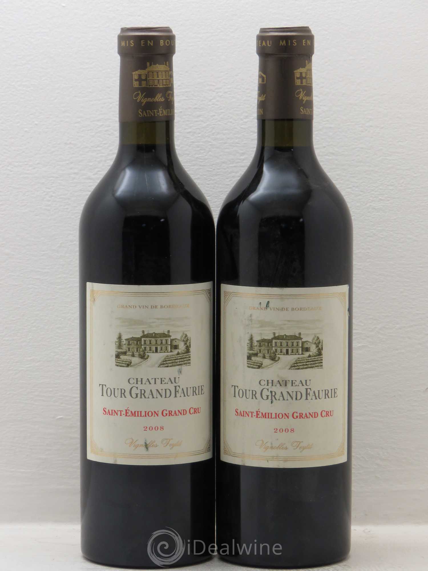 Saint-Émilion Château Tour Grand Faurie GC (sans prix de réserve) 2008 - Posten von 2 Flaschen - 0