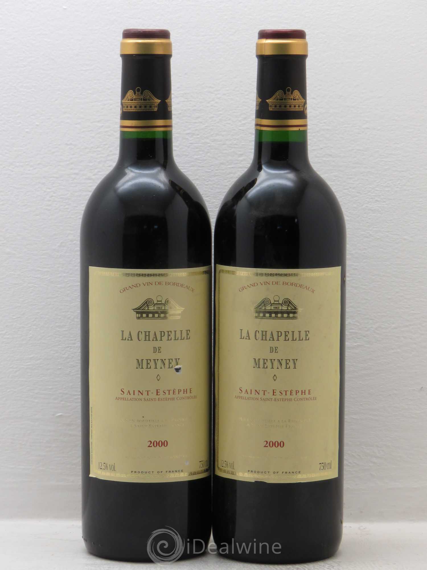 Saint-Estèphe Château Chapelle de Meyney 2000 - Posten von 2 Flaschen - 0