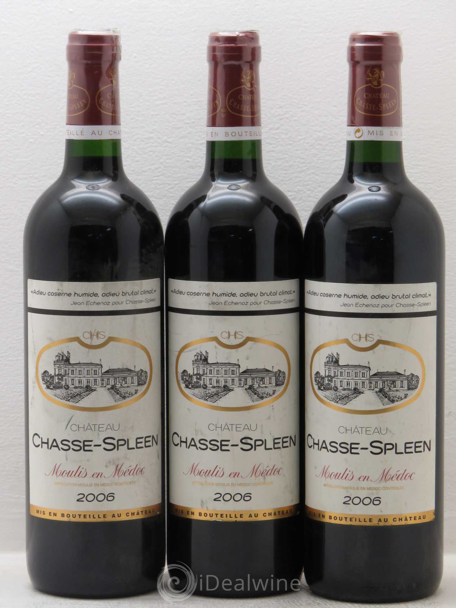 Château Chasse Spleen 2006 - Lot de 3 bouteilles - 0