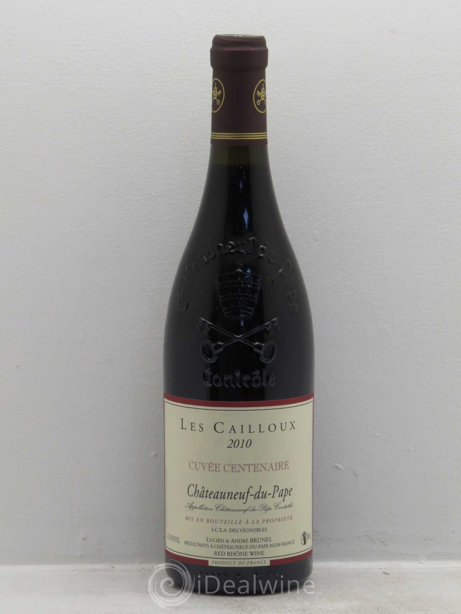 Châteauneuf-du-Pape Les Cailloux Cuvée Centenaire André Brunel 2010 - Lot de 1 bouteille - 0