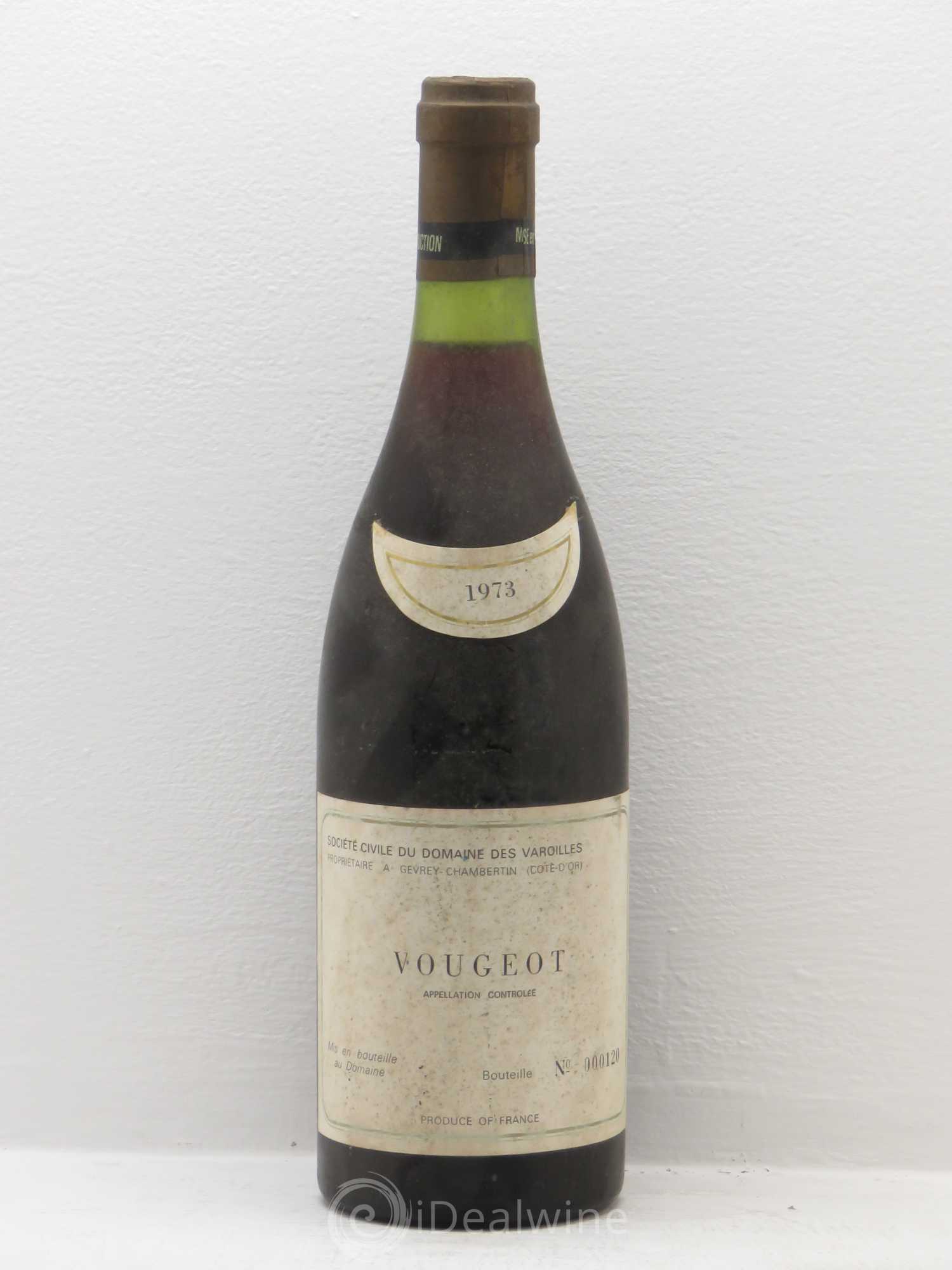 Vougeot Domaine des Varoilles 1973 - Lot de 1 bouteille - 0