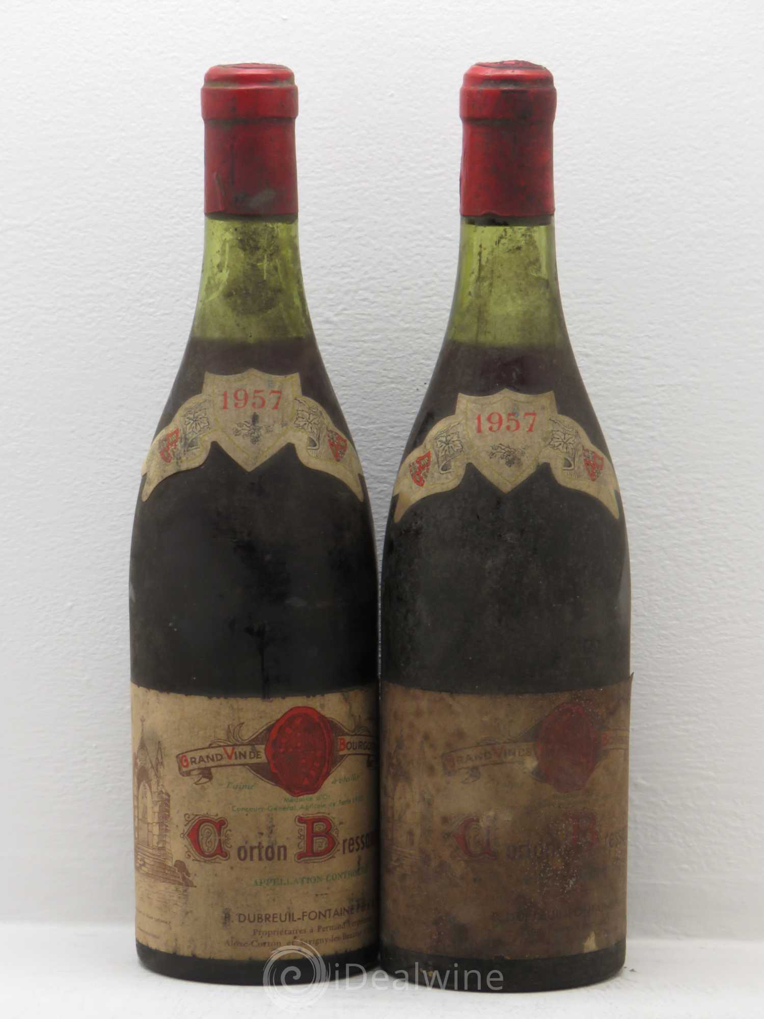 Corton Grand Cru Dubreuil Fontaine 1957 - Posten von 2 Flaschen - 0