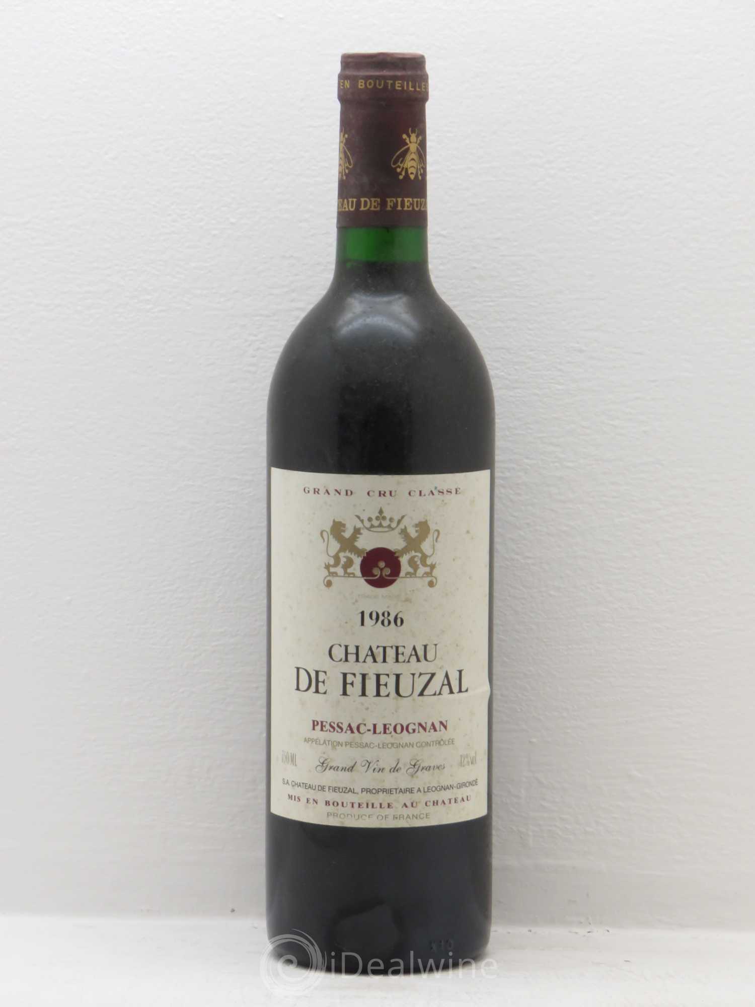 Château de Fieuzal Cru Classé de Graves 1986 - Lot de 1 bouteille - 0