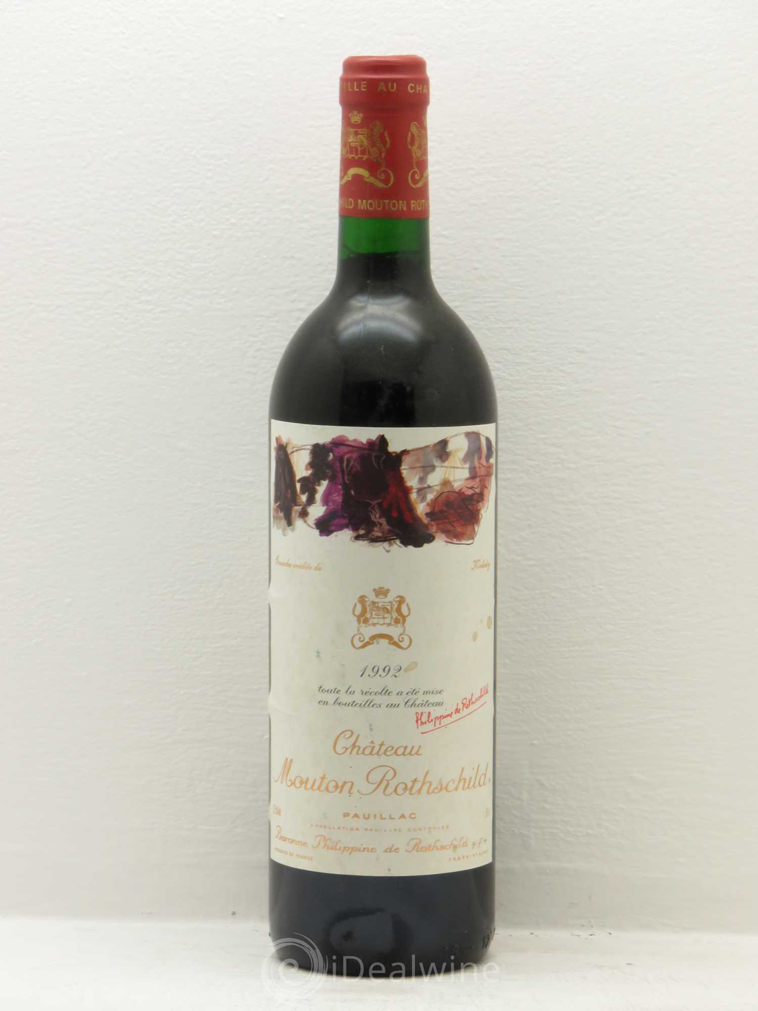 Château Mouton Rothschild 1er Grand Cru Classé 1992 - Lot de 1 bouteille - 0