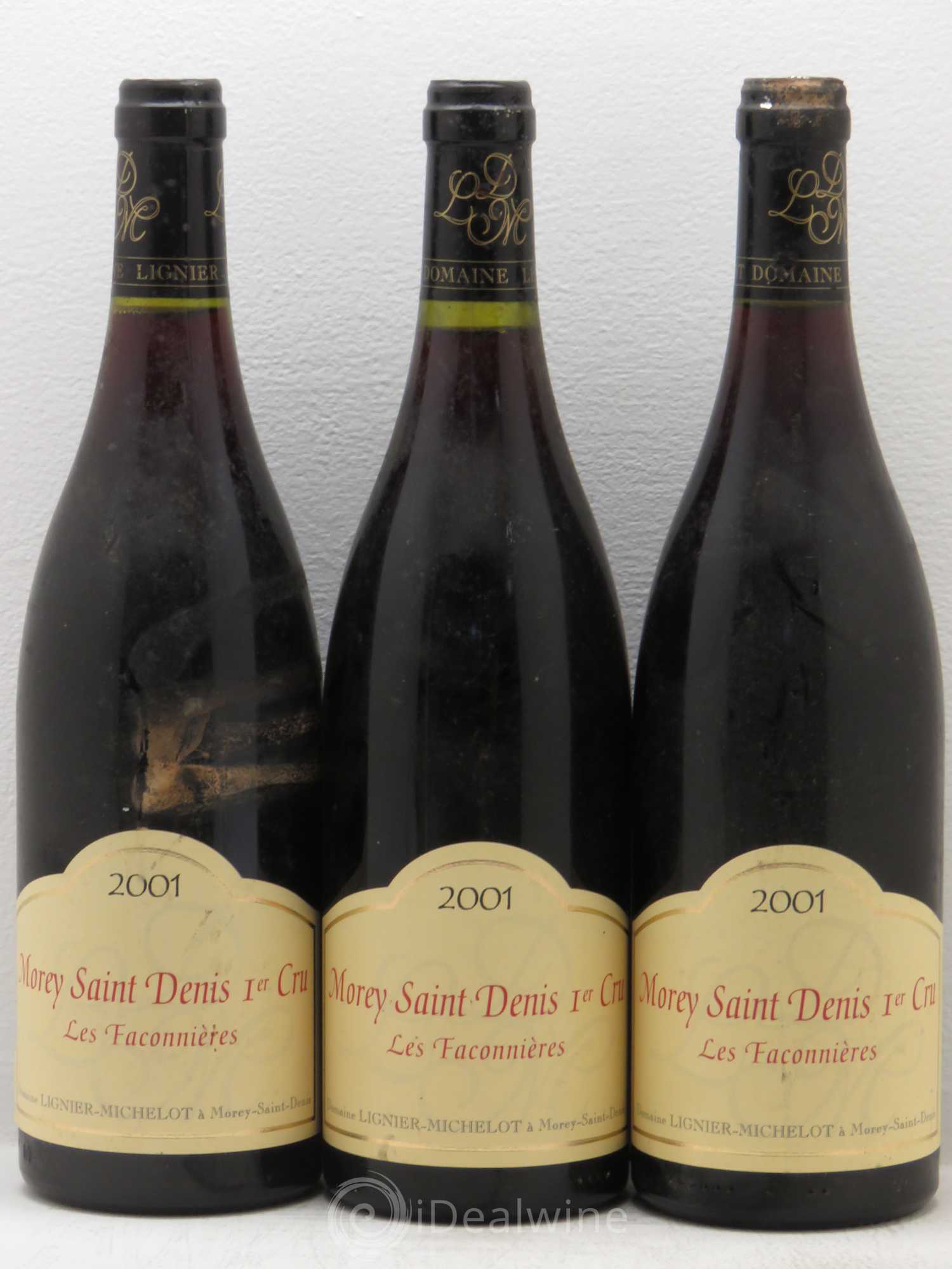 Morey-Saint-Denis 1er Cru Lignier Michelot 2001 - Lot de 3 bouteilles - 0
