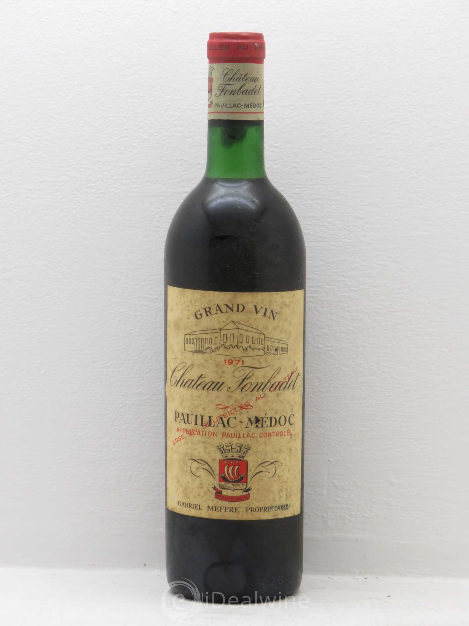 Pauillac Fontbadet 1971 - Lot de 1 bouteille - 0