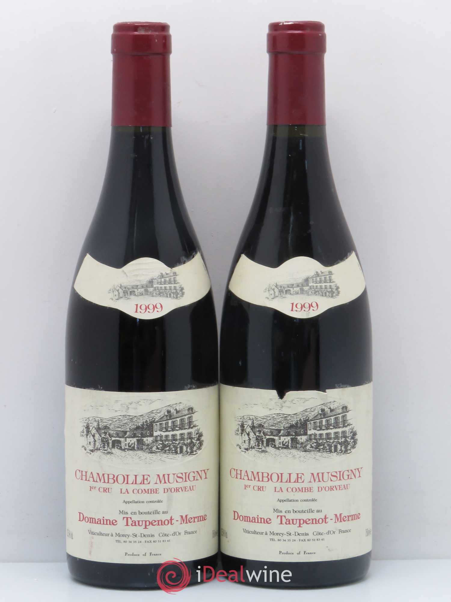 Chambolle-Musigny 1er Cru La Combe d'Orveau Domaine Taupenot Merme 1999 - Posten von 2 Flaschen - 0