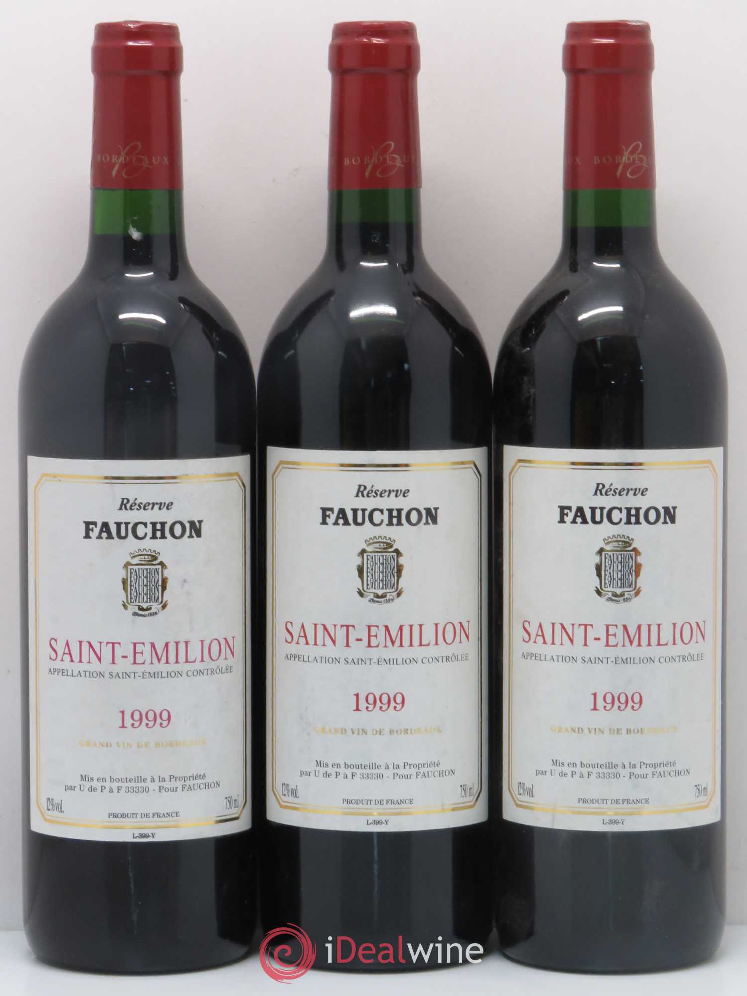 Saint-Émilion Réserve Fauchon 1999 - Lot de 3 bouteilles - 0