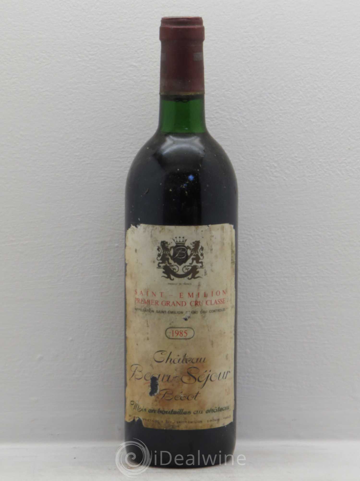 Château Beau-Séjour Bécot 1er Grand Cru Classé B 1985 - Lot de 1 bouteille - 0