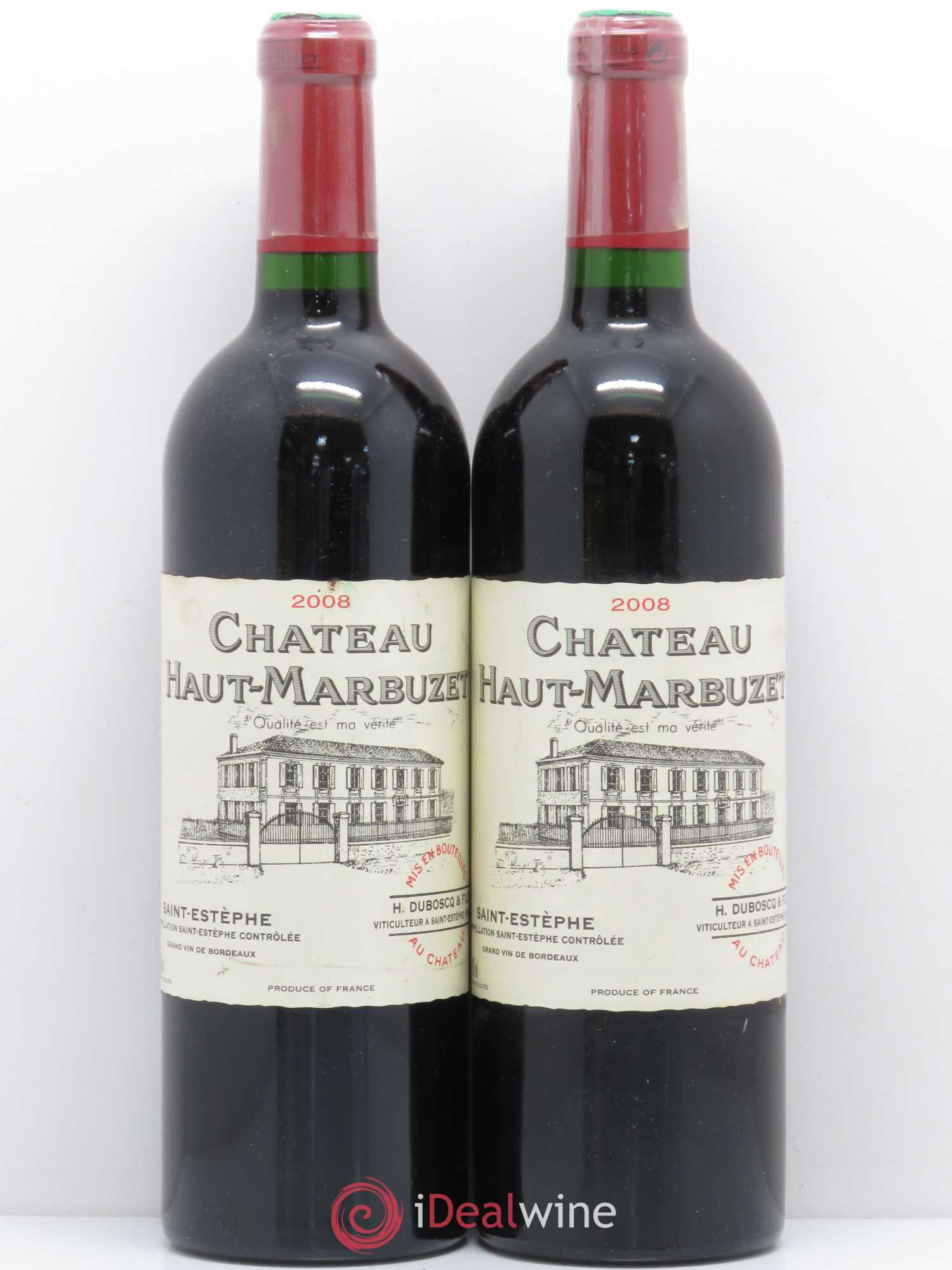 Château Haut Marbuzet 2008 - Lot de 2 bouteilles - 0