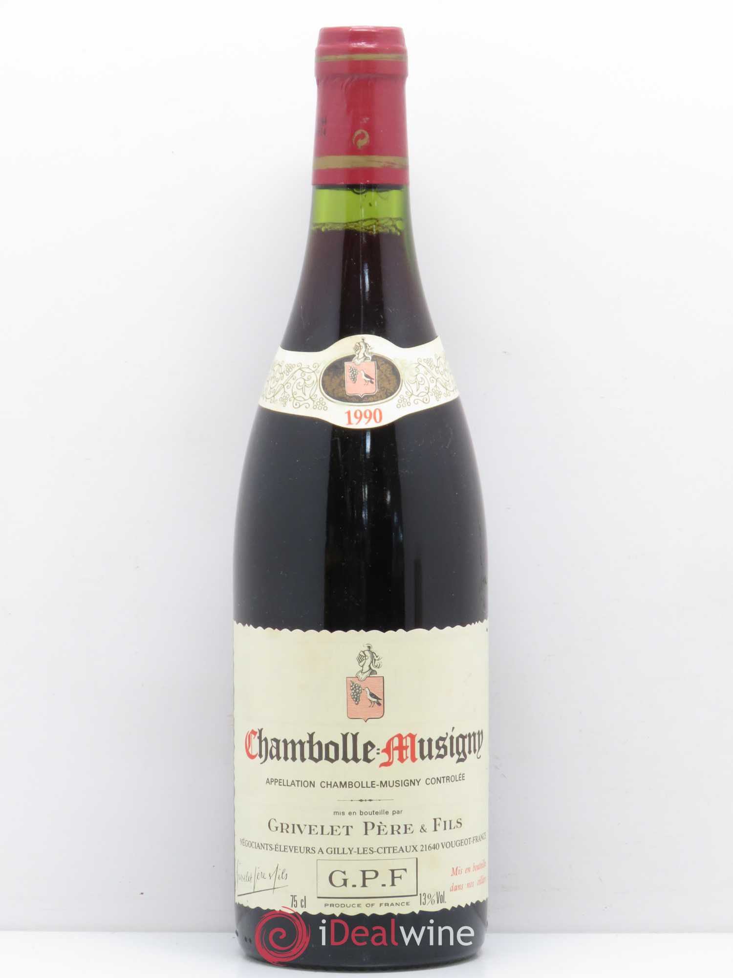 Chambolle-Musigny Domaine Grivelet 1990 - Posten von 1 Flasche - 0