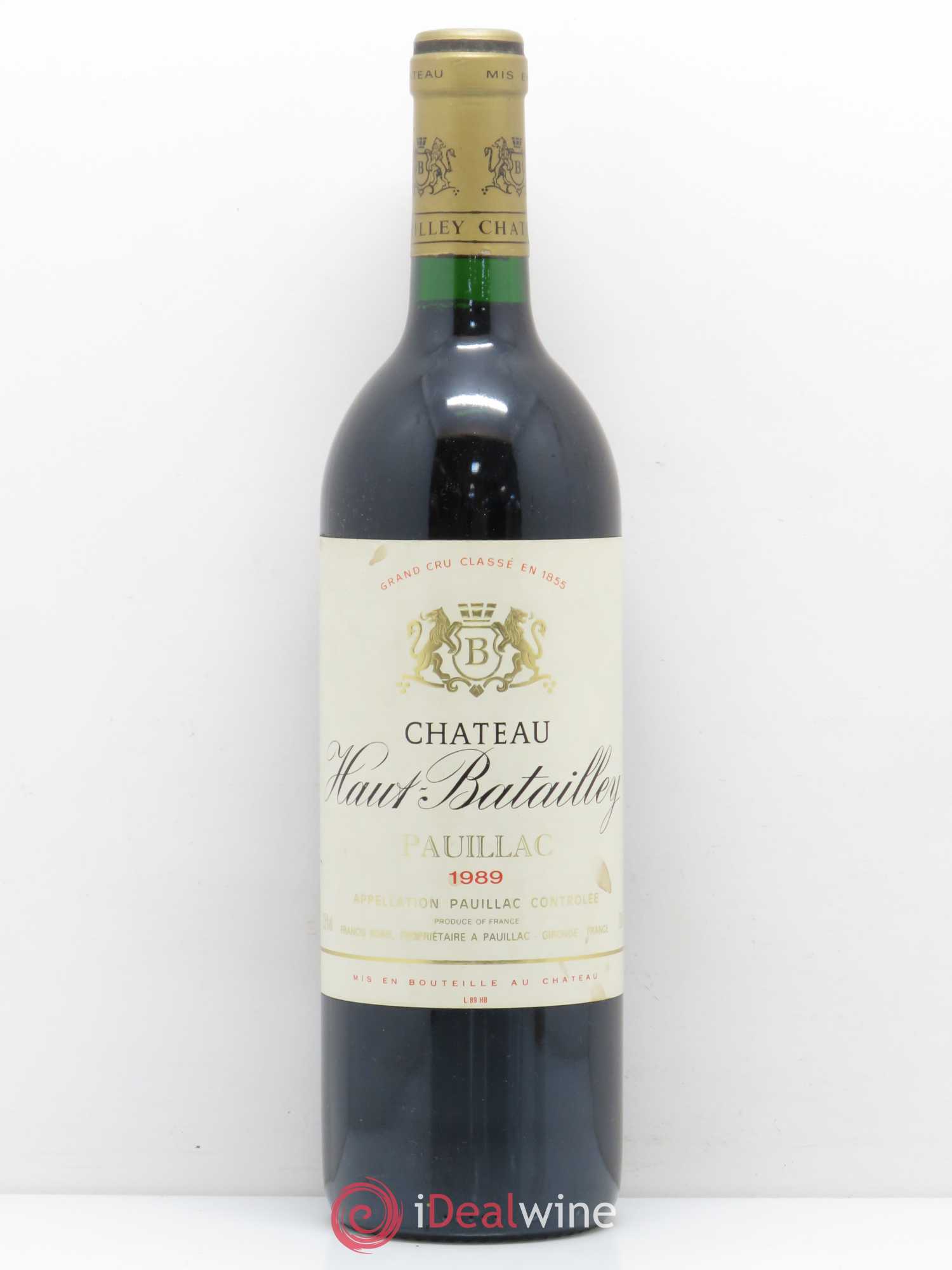 Château Haut Batailley 5ème Grand Cru Classé 1989 - Lot de 1 bouteille - 0