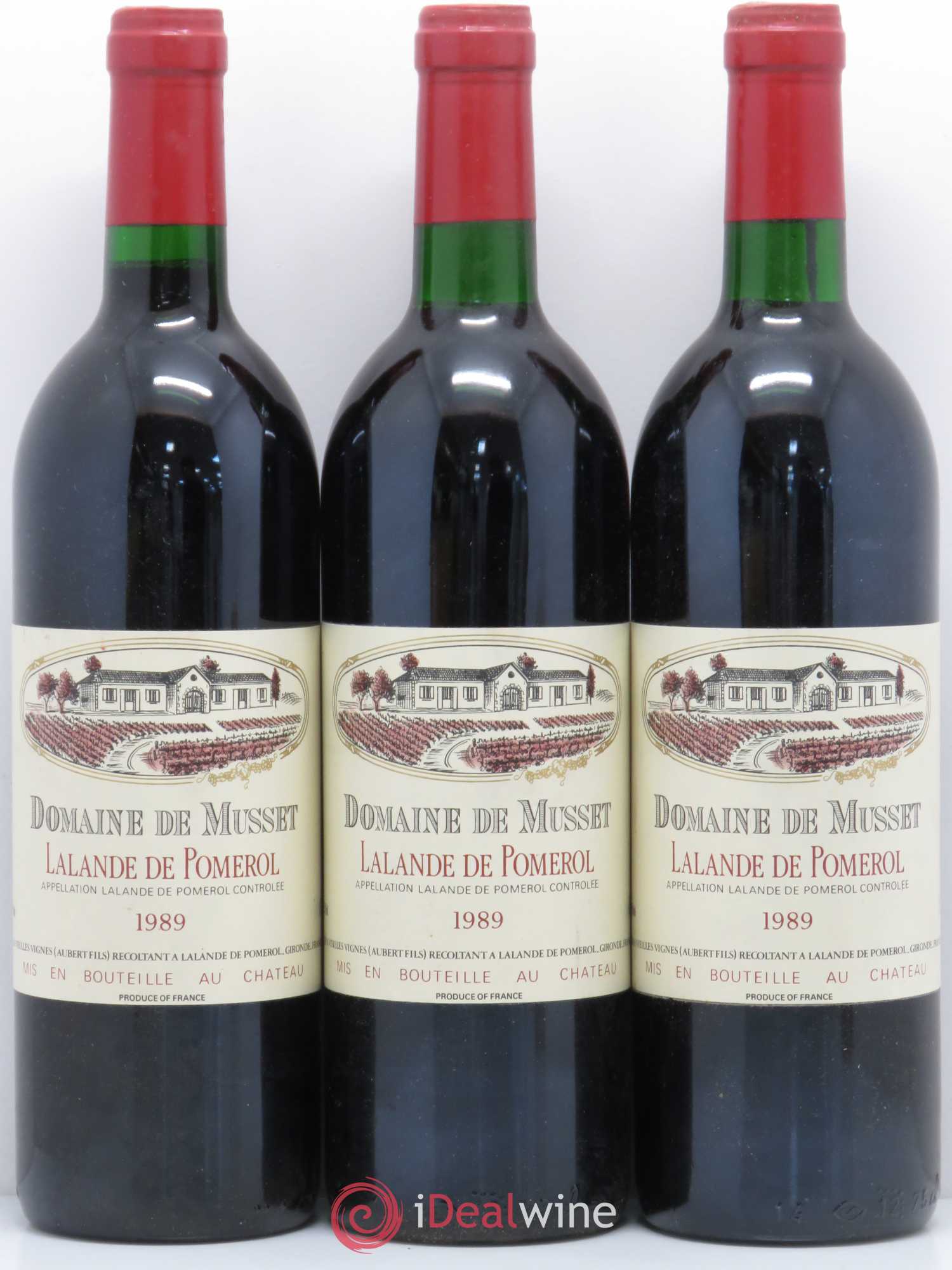 Bordeaux Lalande De Pomerol Domaine des Mussets 1989 - Posten von 6 Flaschen - 1