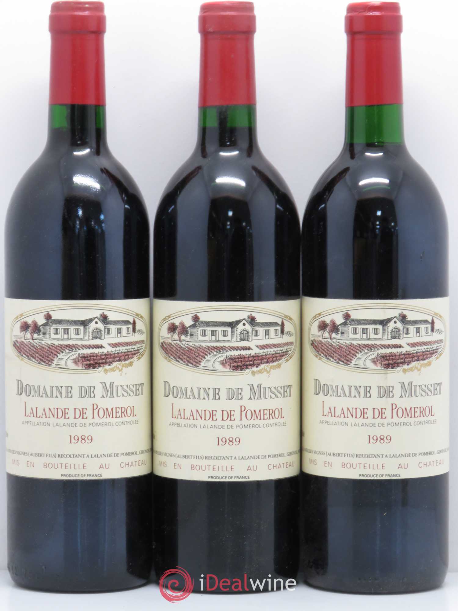 Bordeaux Lalande De Pomerol Domaine des Mussets 1989 - Posten von 6 Flaschen - 2